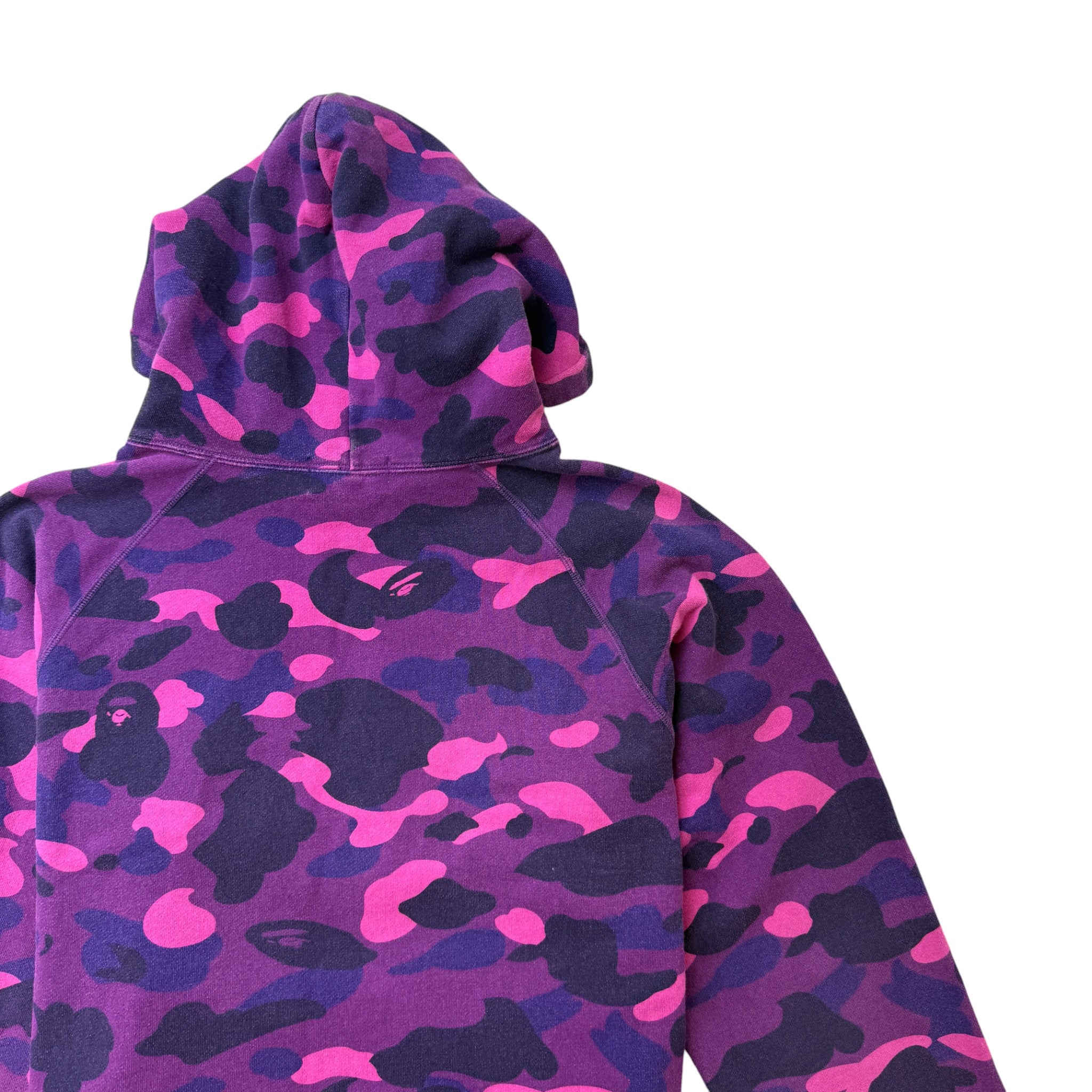 Men's Camoflauge Logo Hoodie Purple Size L