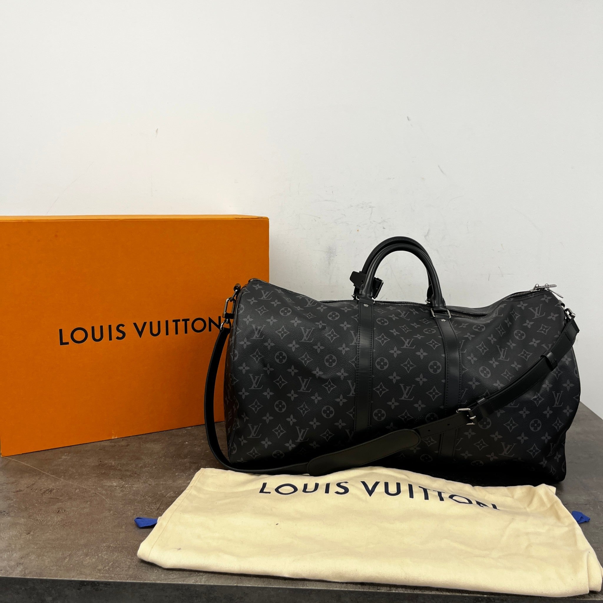 Men's Monogram Eclipse Keepall 55 Bag Black