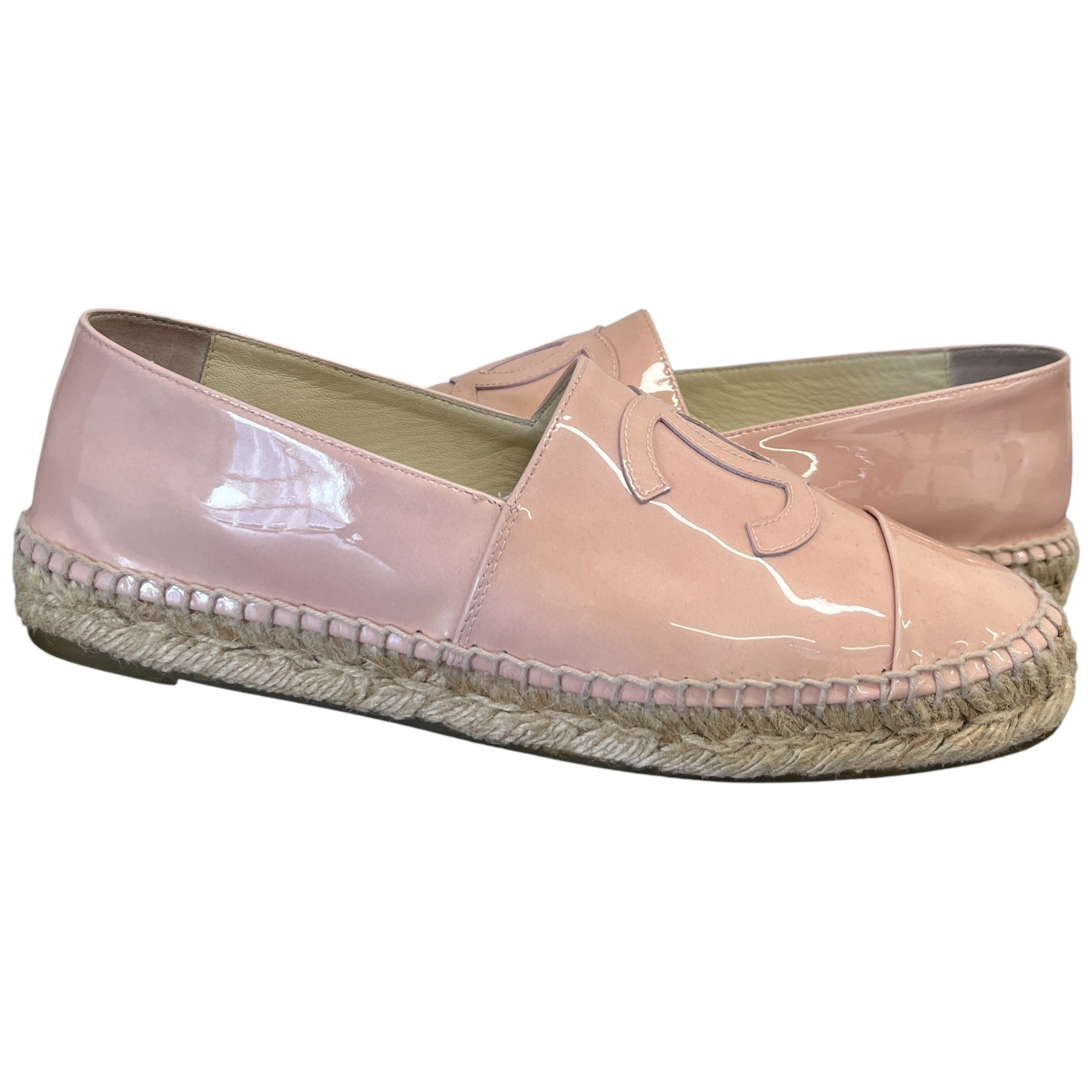 Women's Cc Logo Espadrilles Loafers Pink Size EU 38 / UK 5