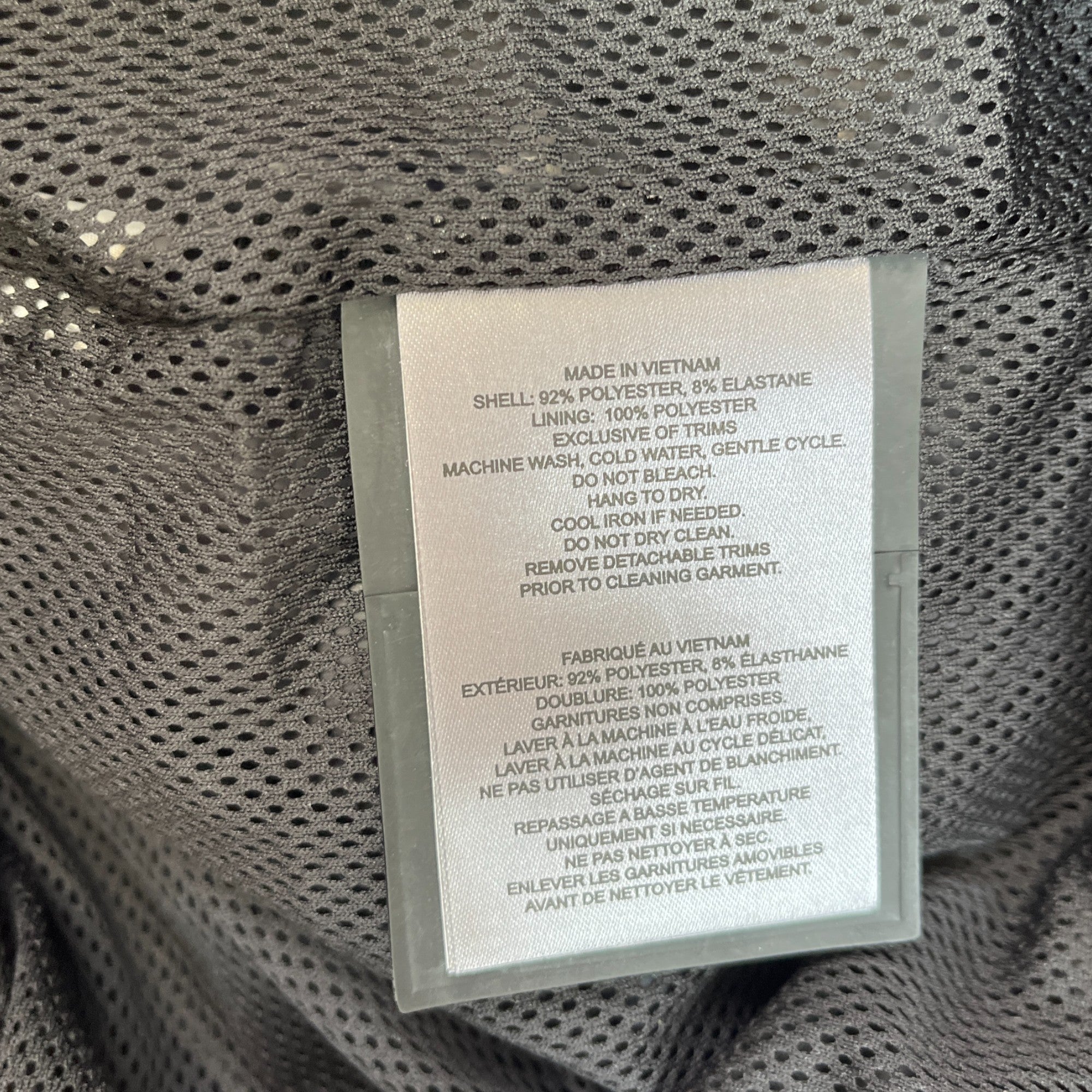 Men's Zip Up Logo Jacket Black Size XL