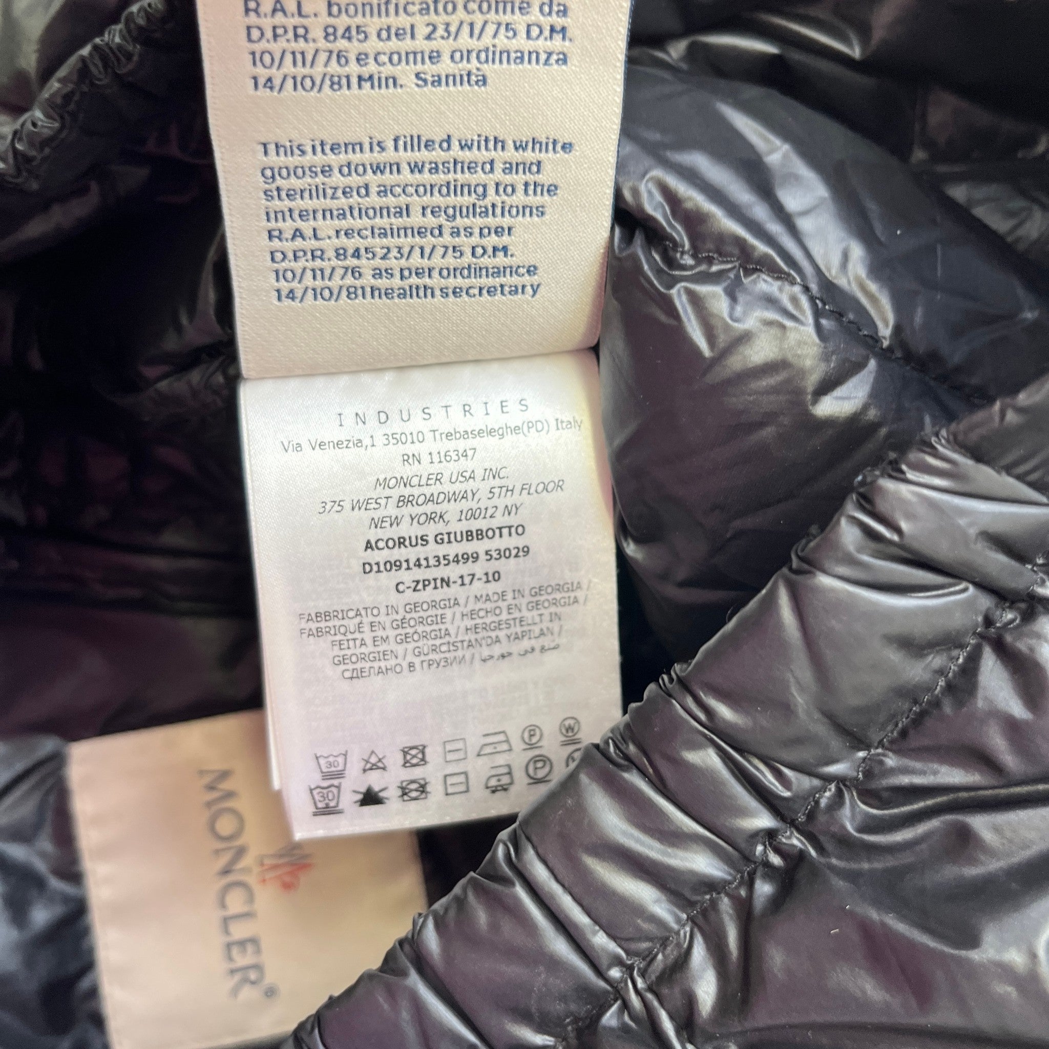 Men's Acorus Down Jacket Black Size 1 / S