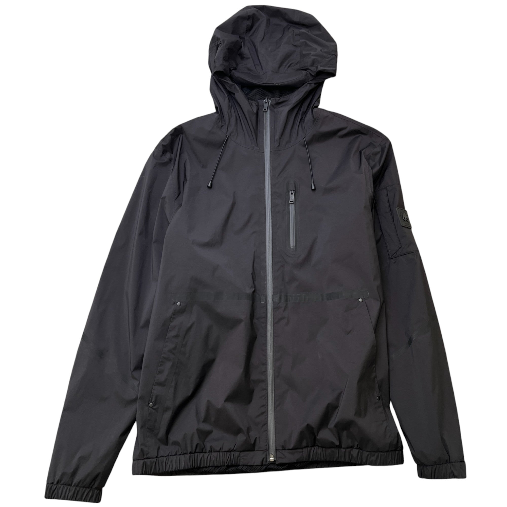 Men's Zip Up Logo Jacket Black Size XL