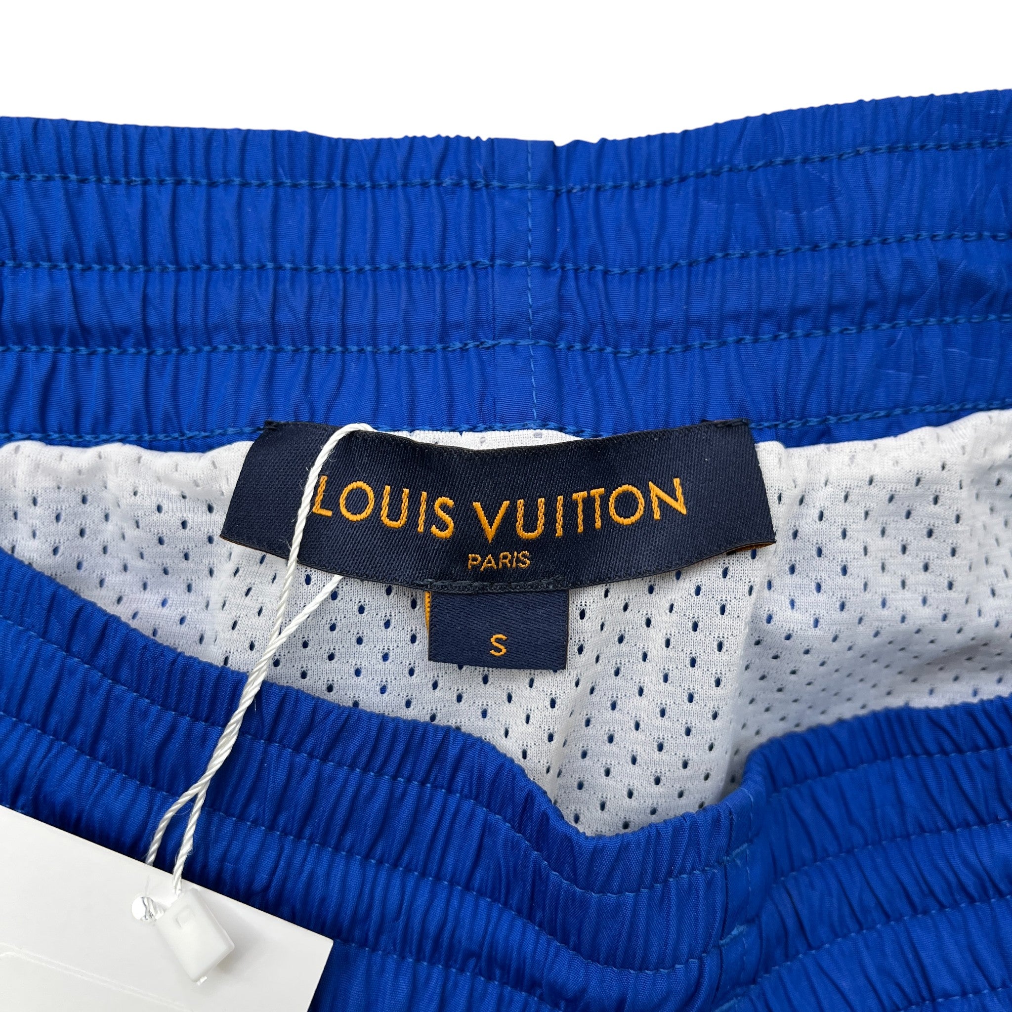 Men's Monogram 3D Pocket Swim Shorts Blue Size S