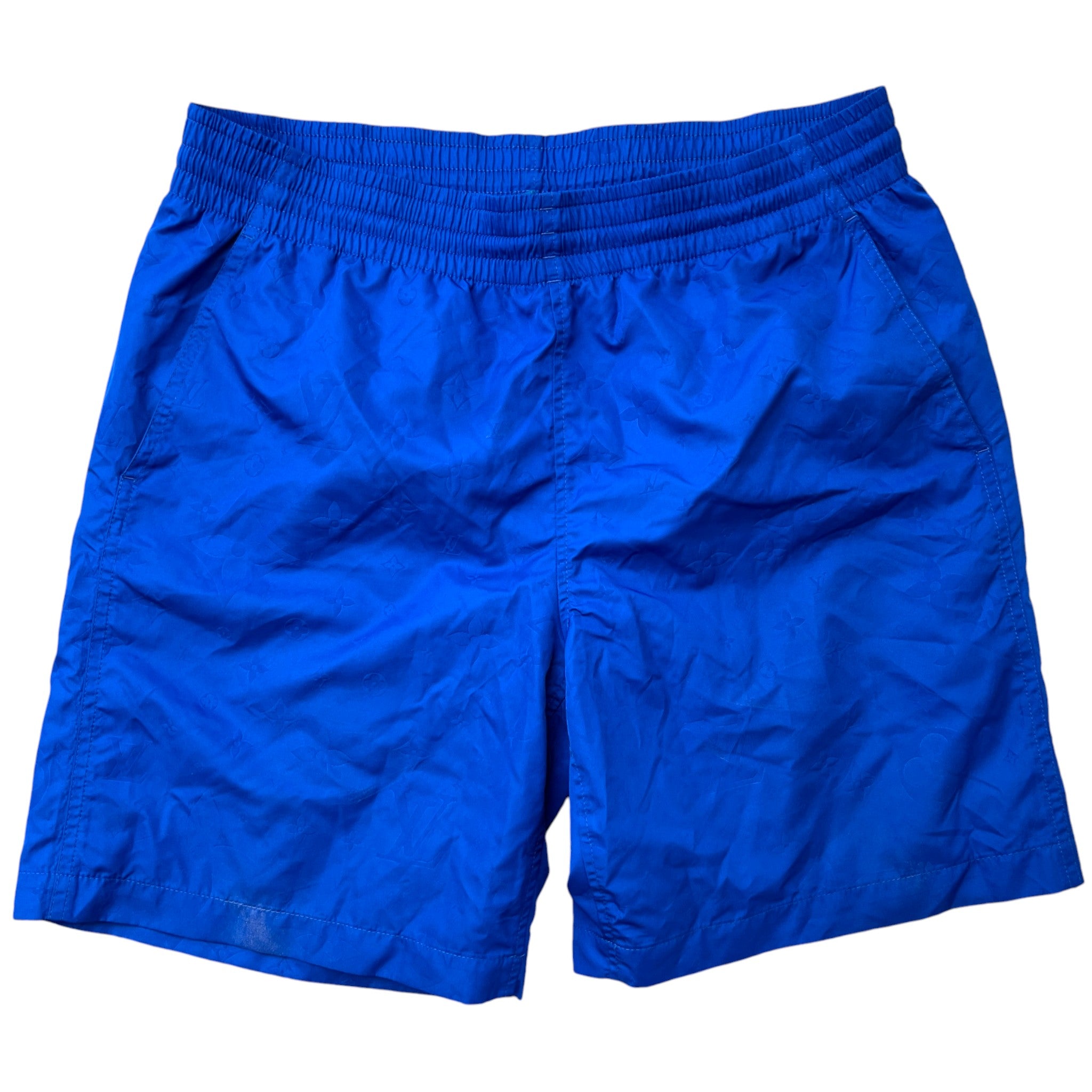 Men's Monogram 3D Pocket Swim Shorts Blue Size S