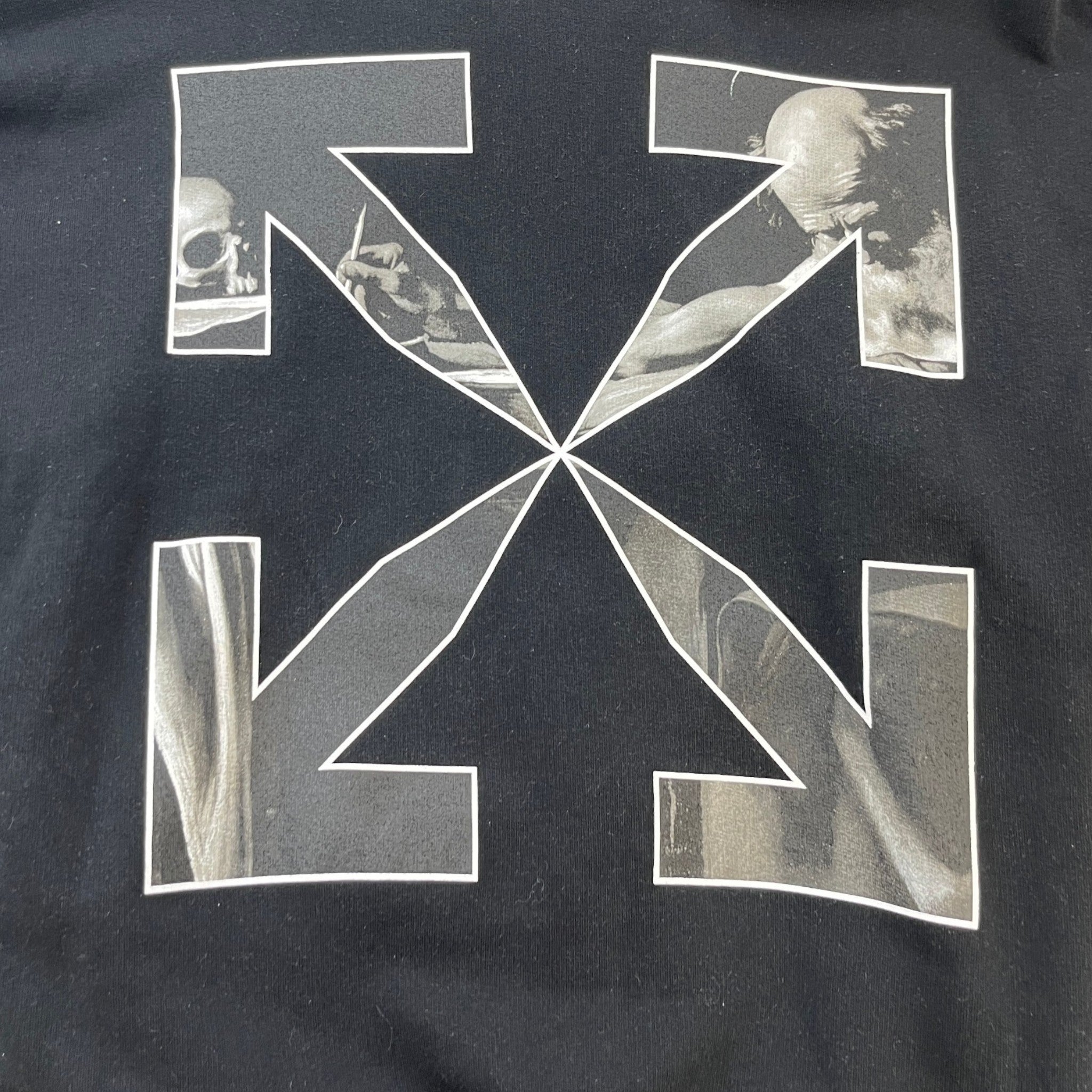 Men's Caravaggio Arrow Logo Hoodie Black Size M