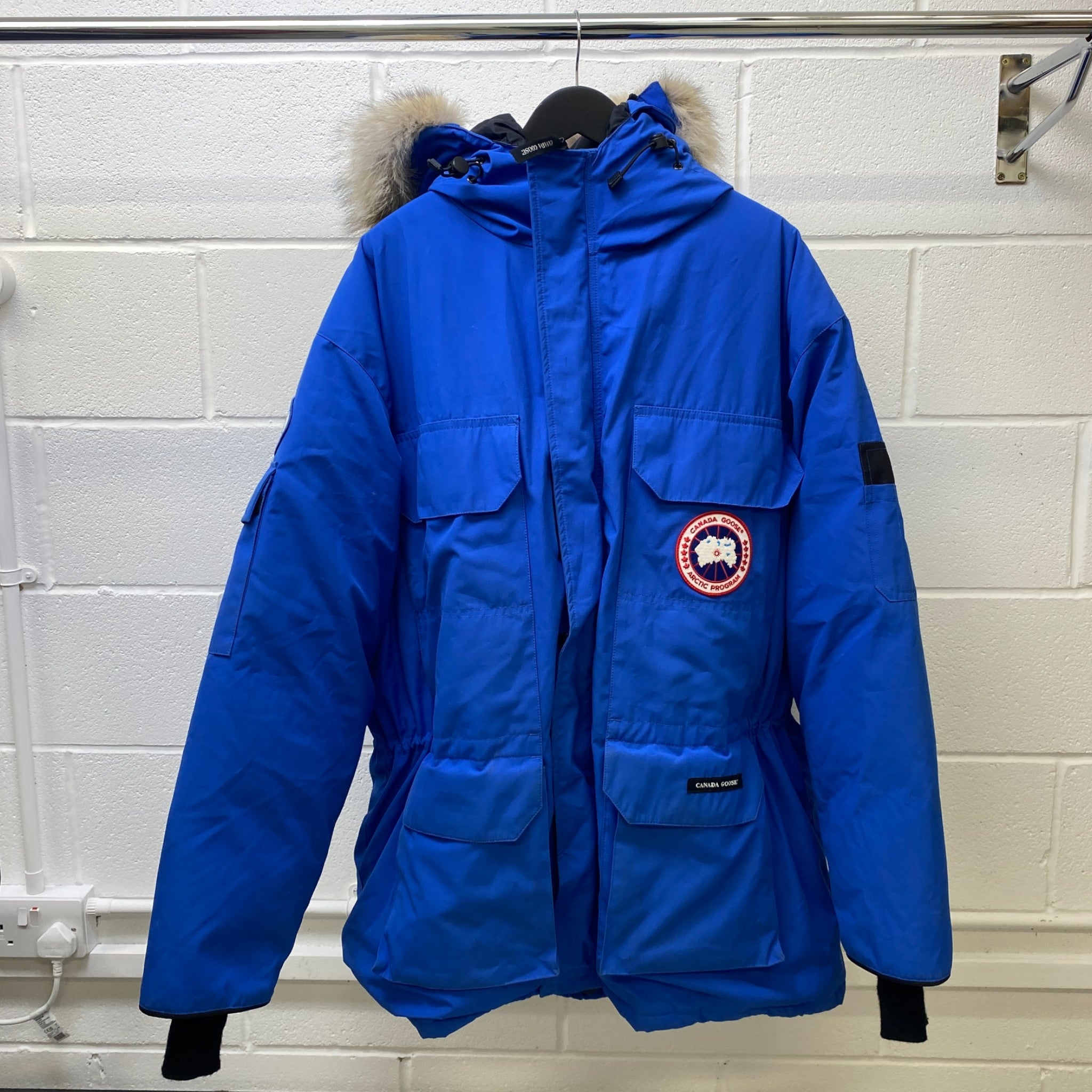 Men's Expedition Parka Down Jacket Blue Size XL