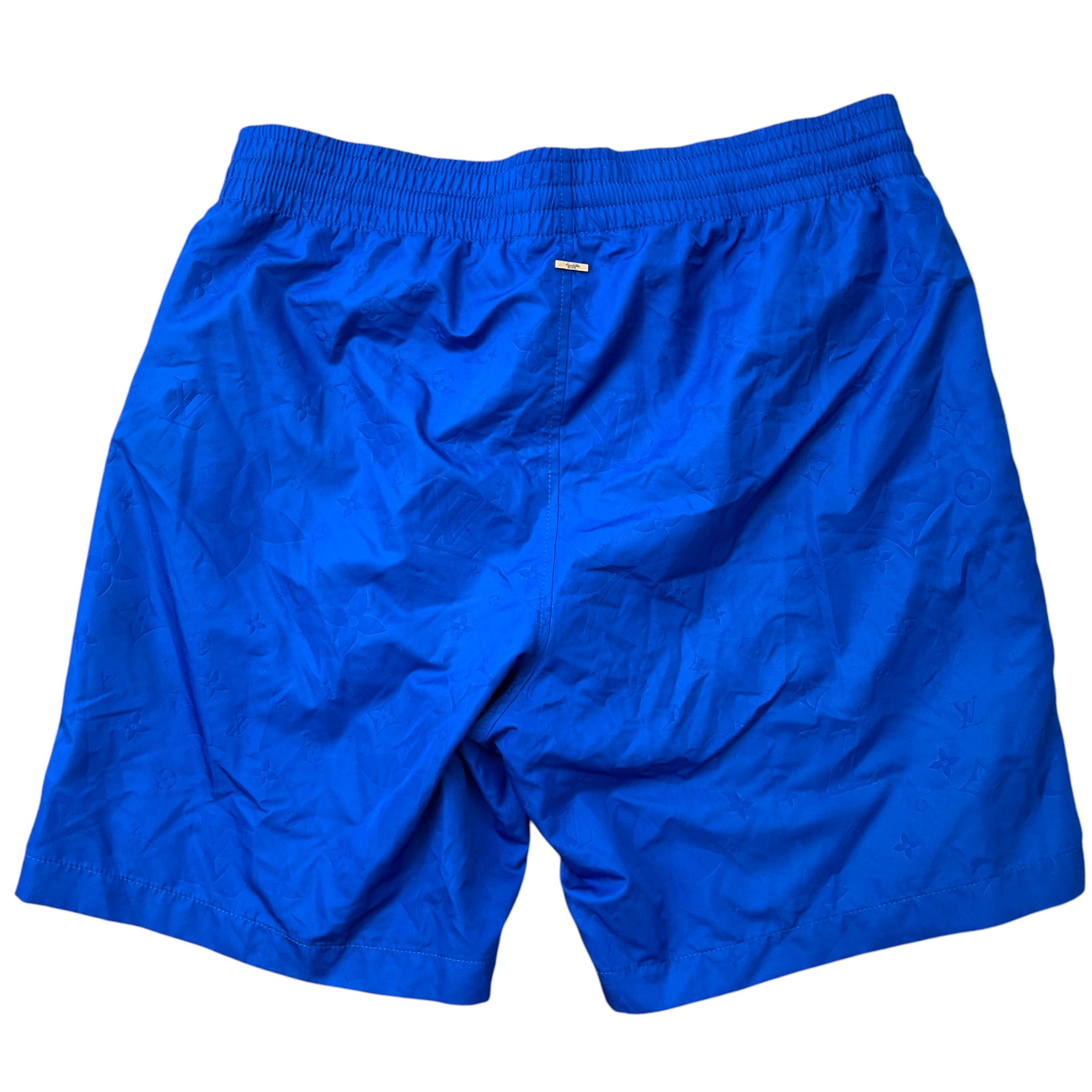 Men's Monogram 3D Pocket Swim Shorts Blue Size S