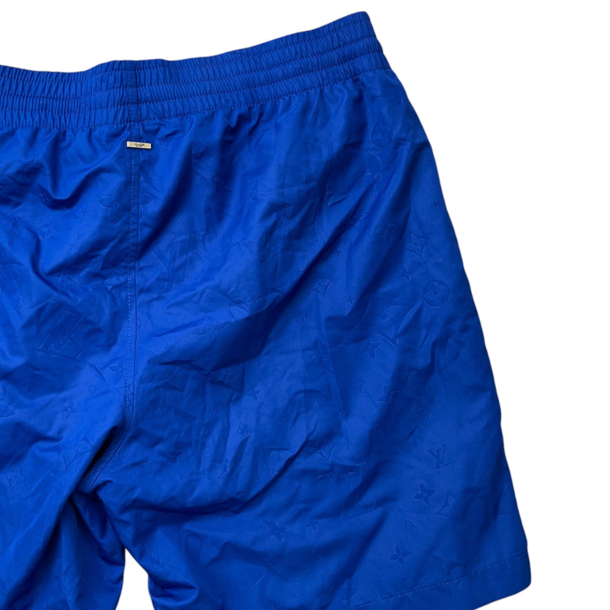 Men's Monogram 3D Pocket Swim Shorts Blue Size S