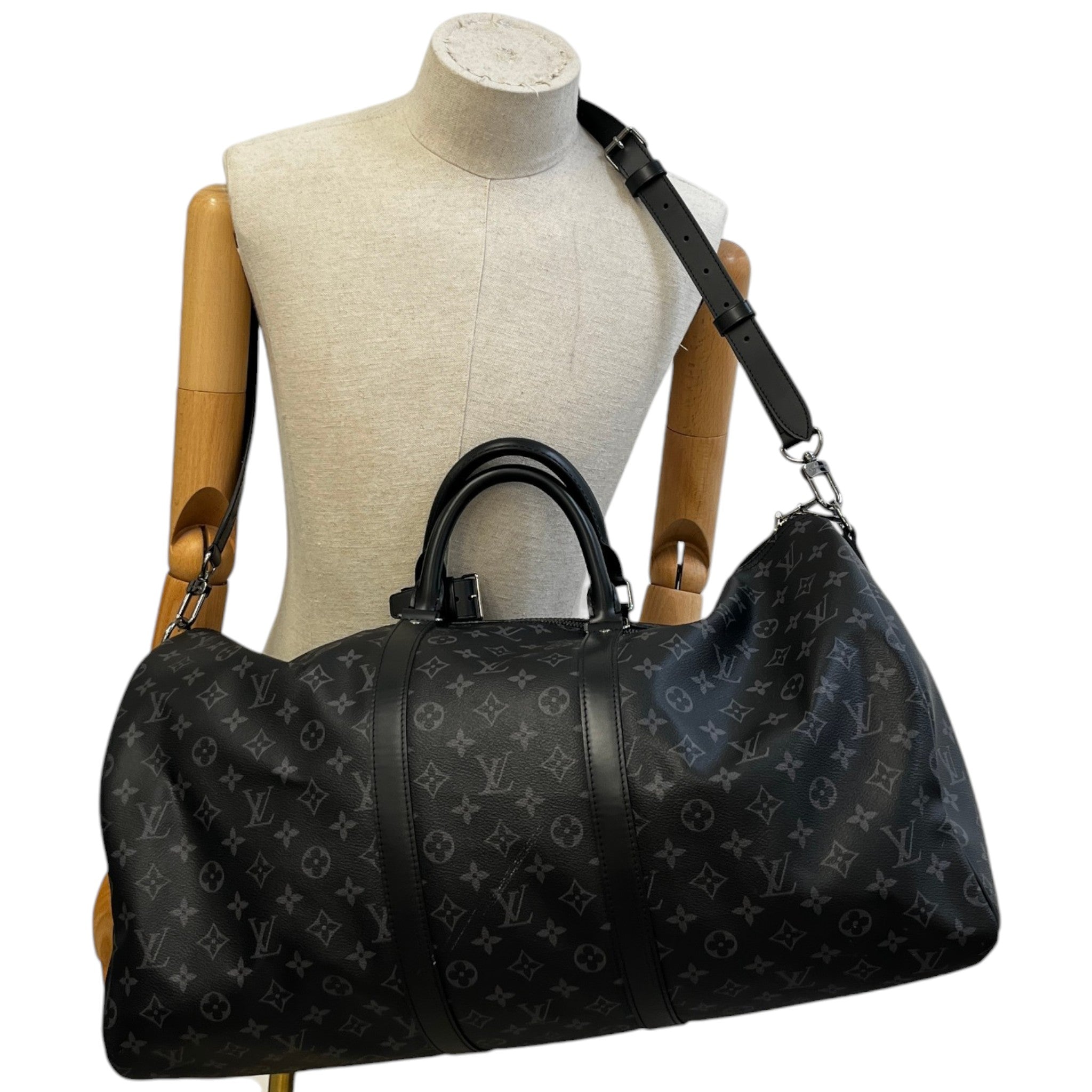 Men's Monogram Eclipse Keepall 55 Bag Black