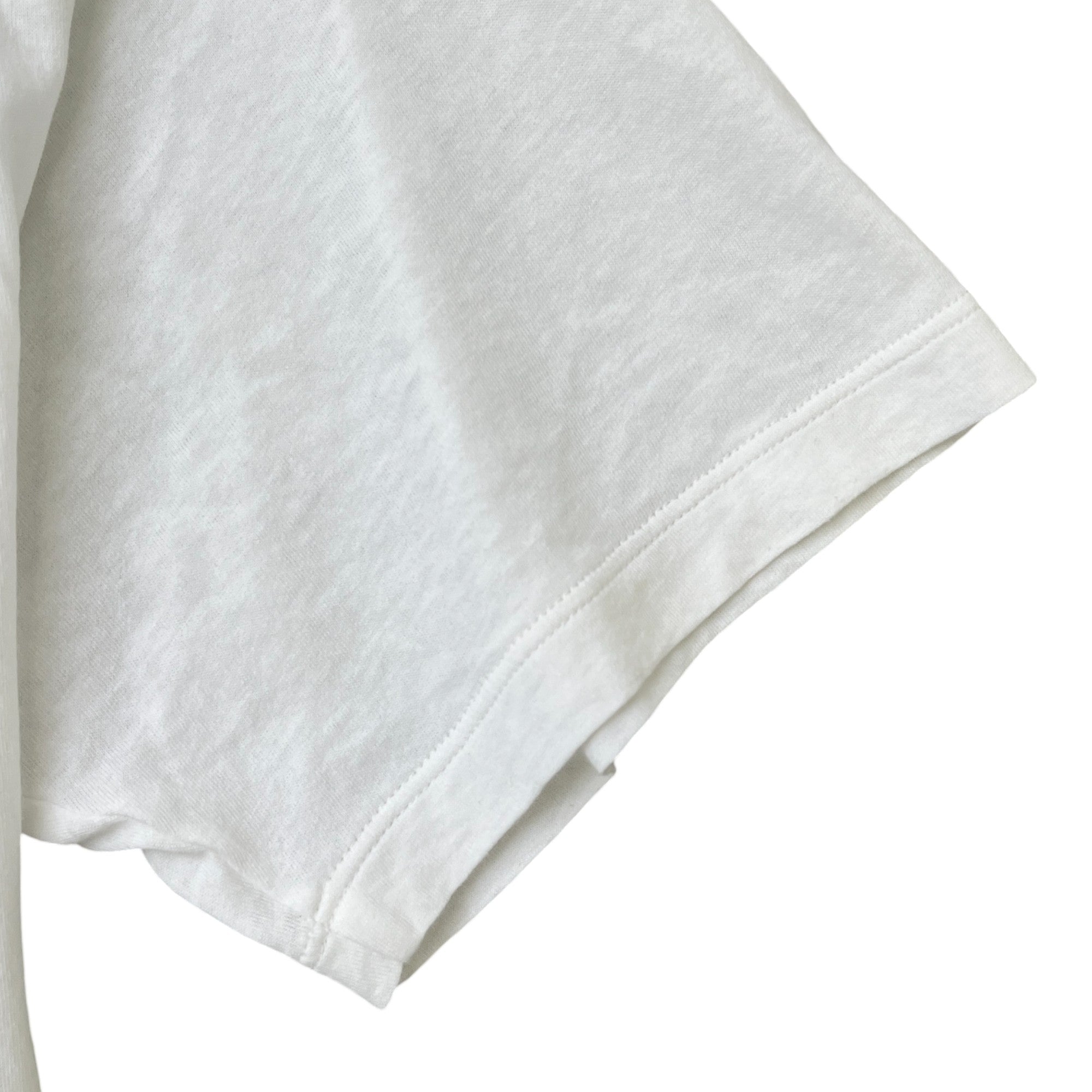 Men's Distressed Logo Print T-Shirt White Size S