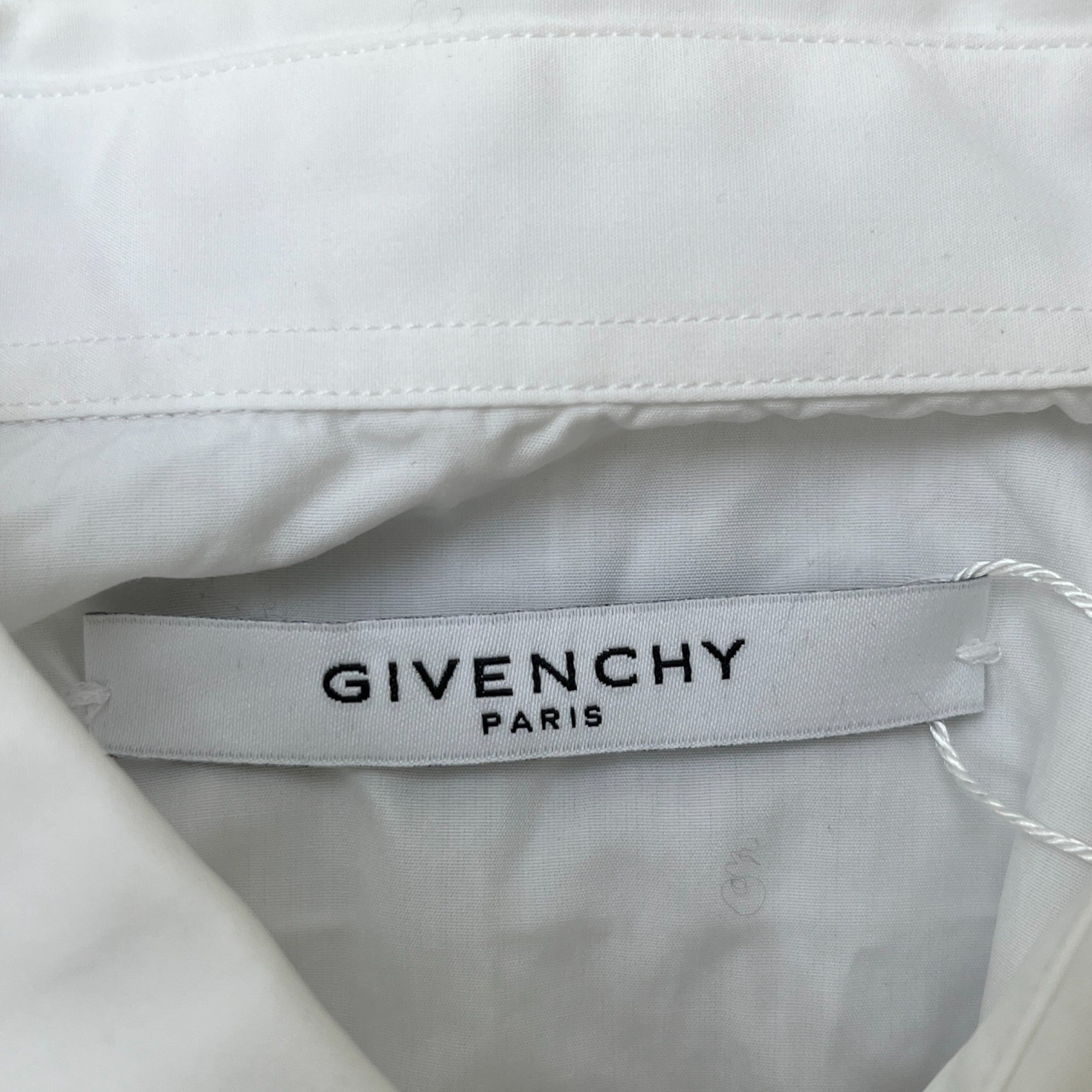 Men's Embellished Long Sleeve Shirt White Size S