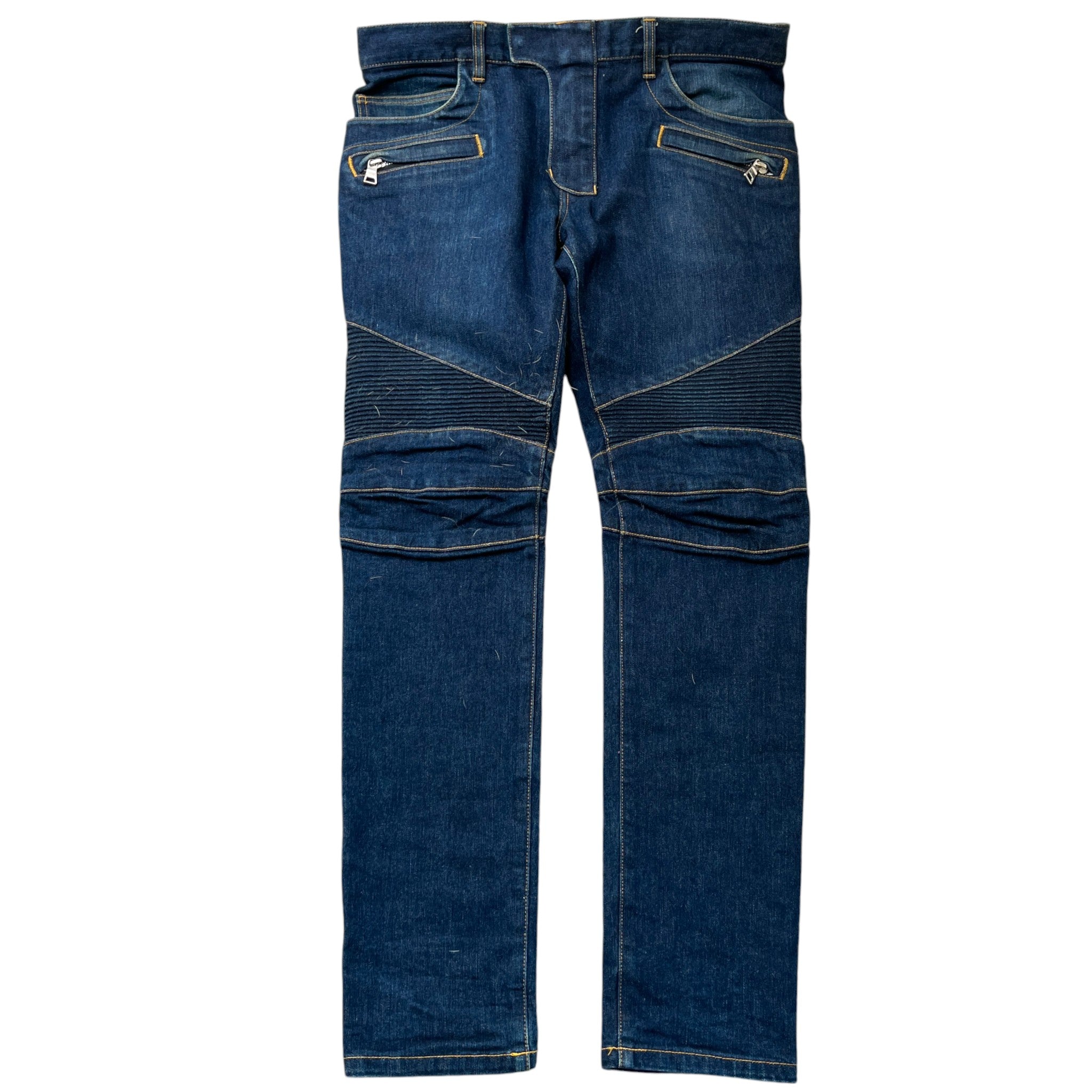 Men's Biker Jeans Blue Size Waist 34"