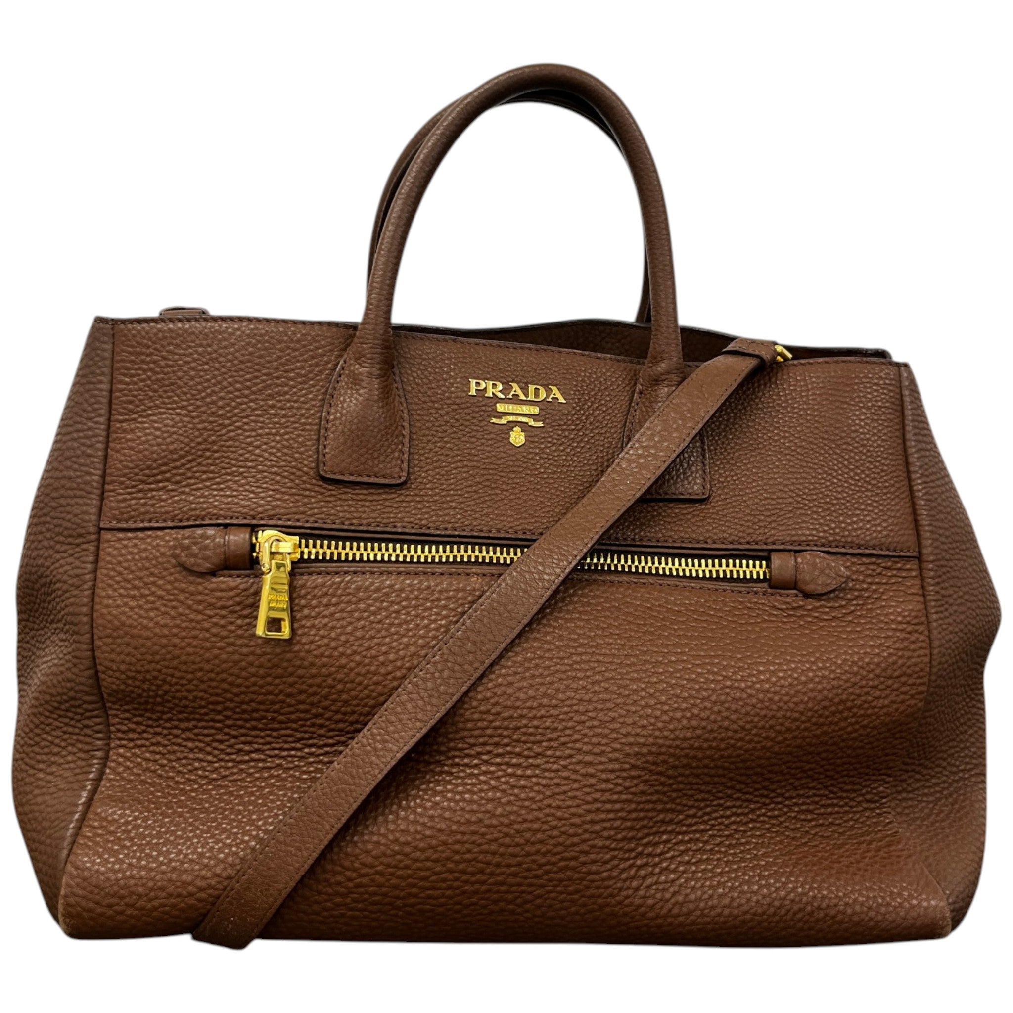 Women's Vitello Daino Handbag Brown