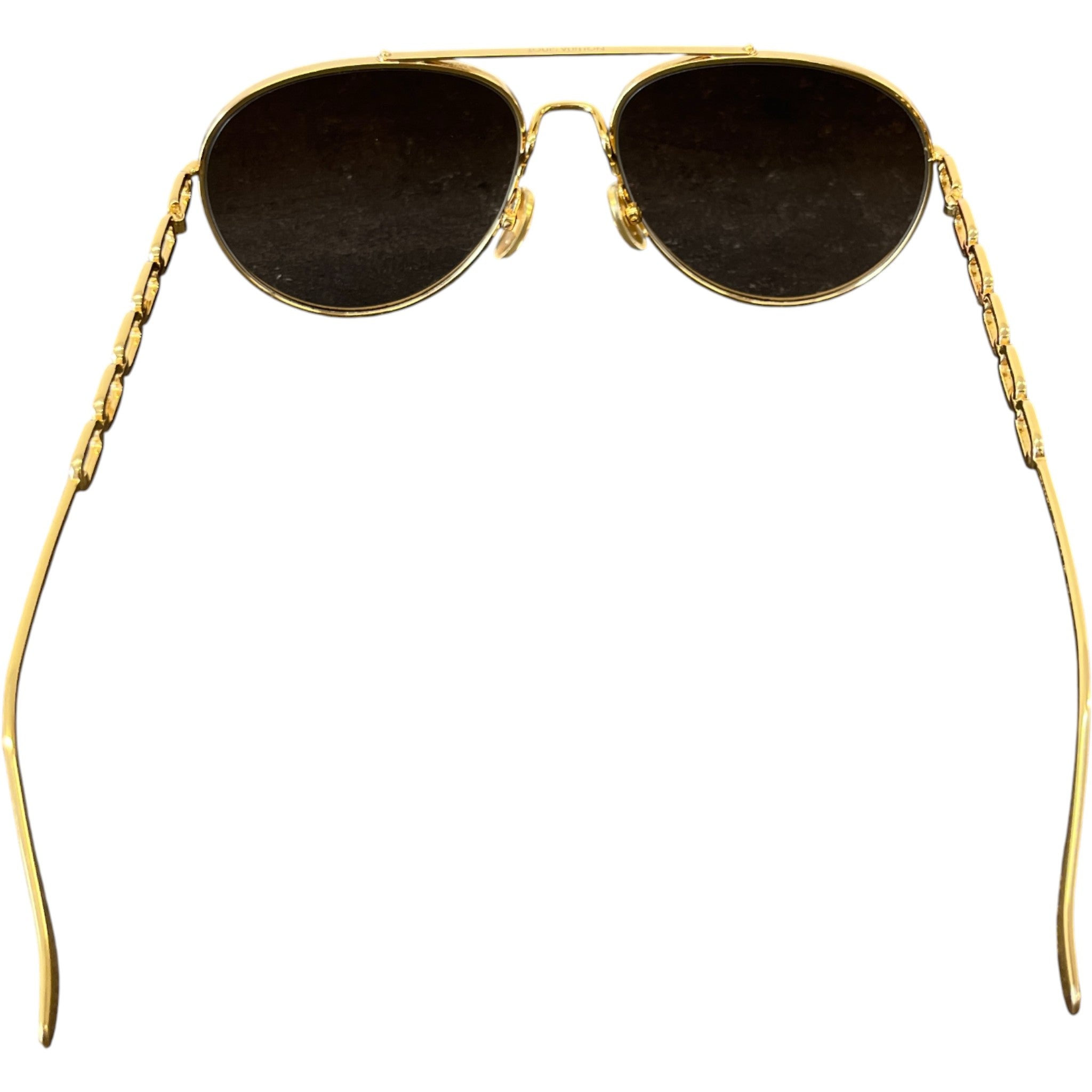 Women's Z1539W My Lv Chain Pilot Sunglasses Gold