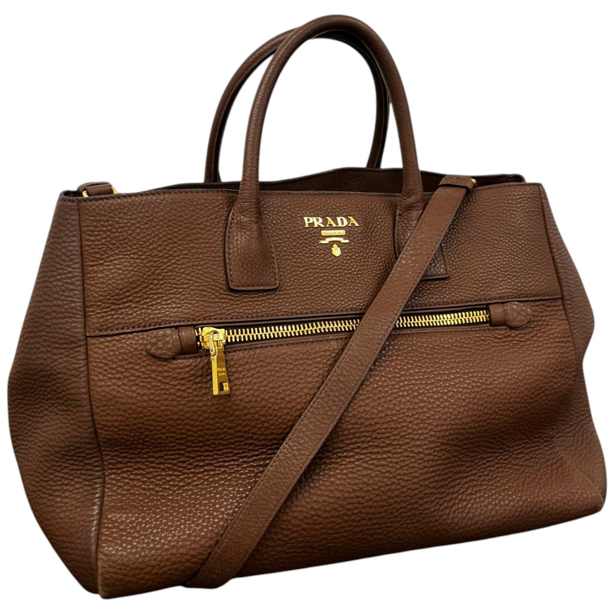 Women's Vitello Daino Handbag Brown
