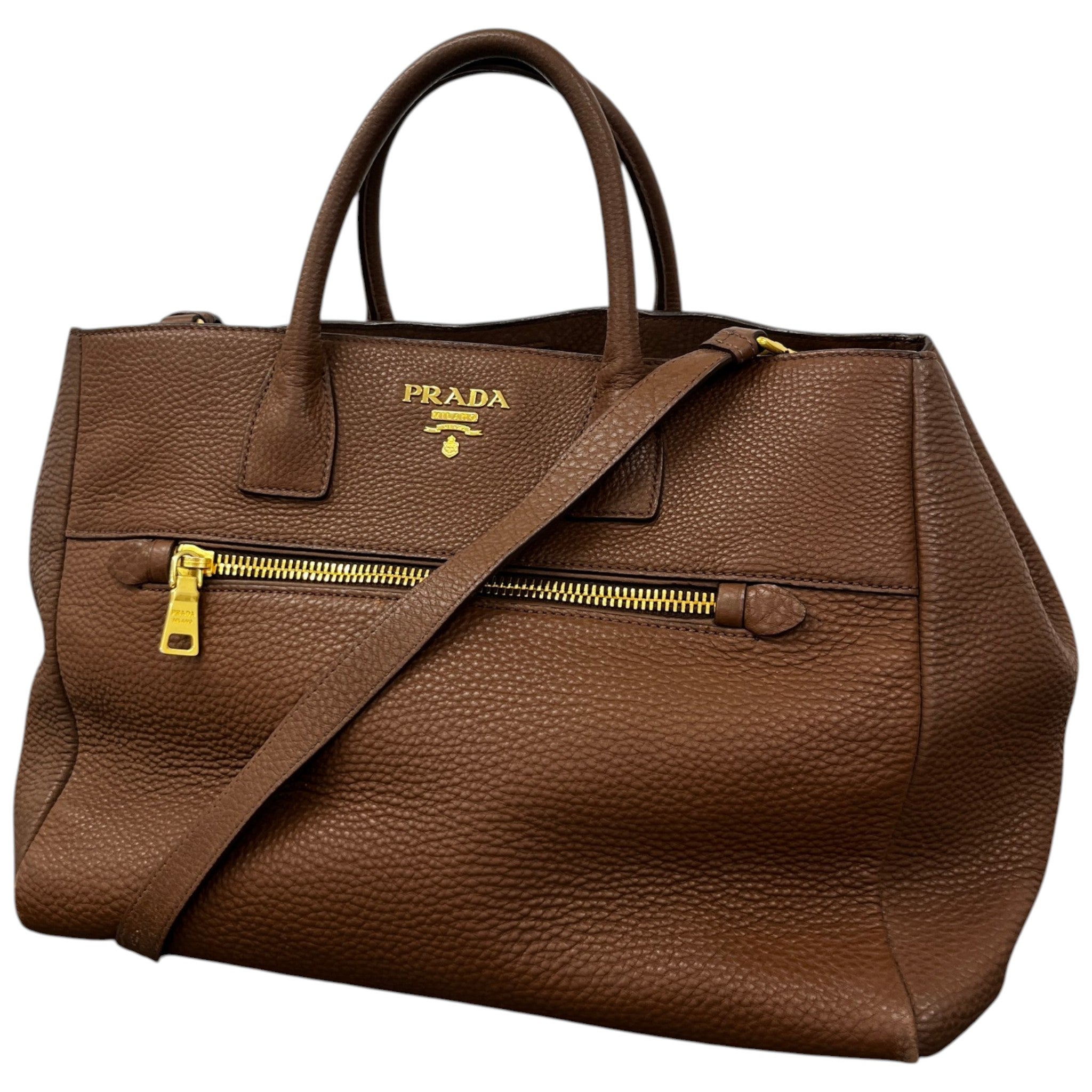 Women's Vitello Daino Handbag Brown