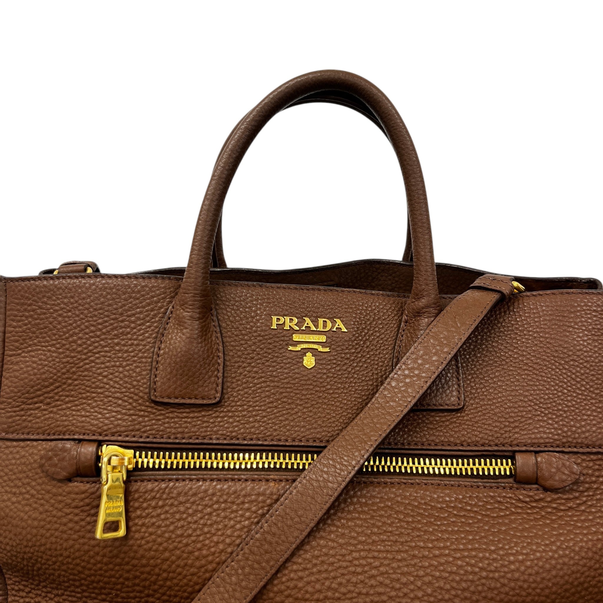 Women's Vitello Daino Handbag Brown