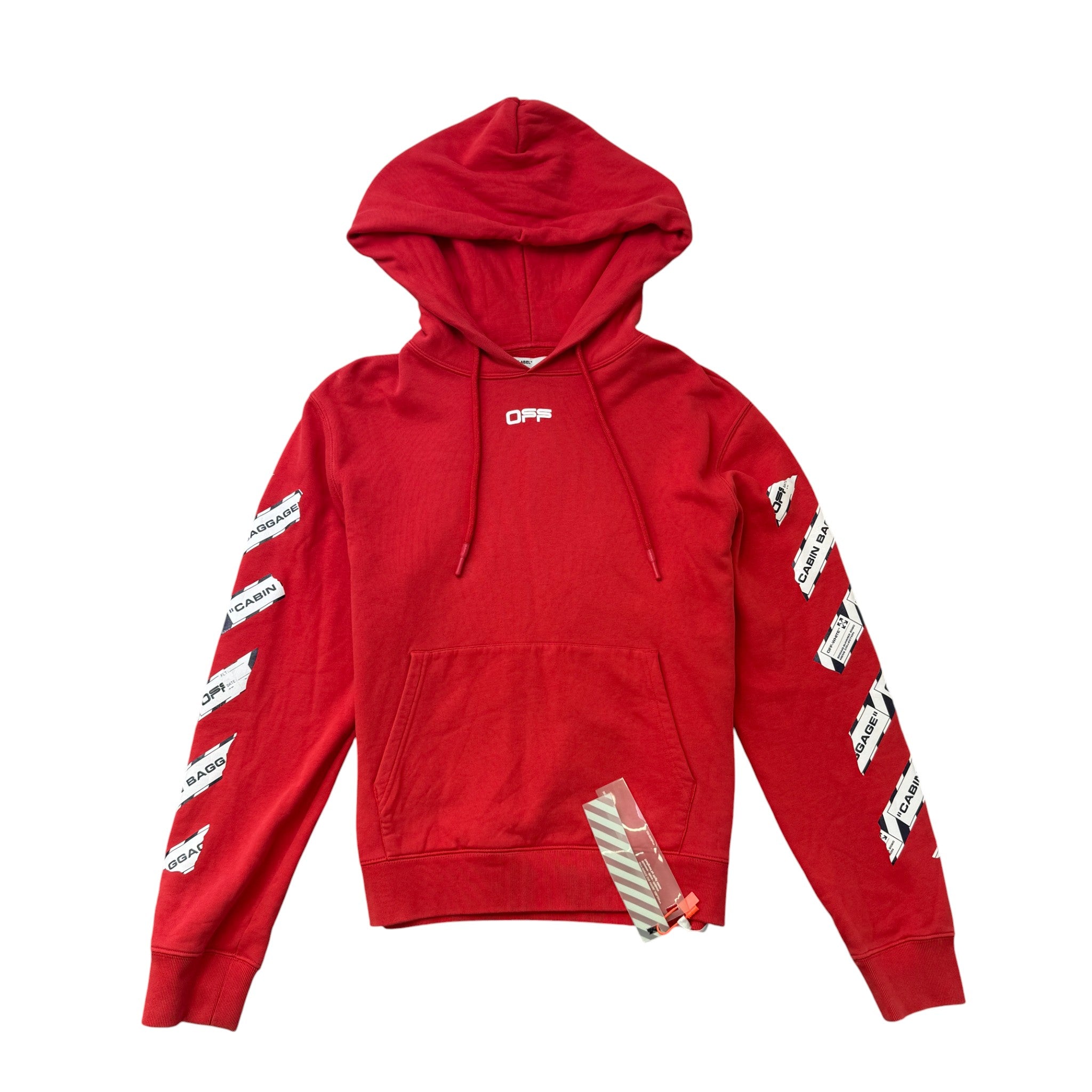 Men's Arrow Logo Hoodie Red Size XL