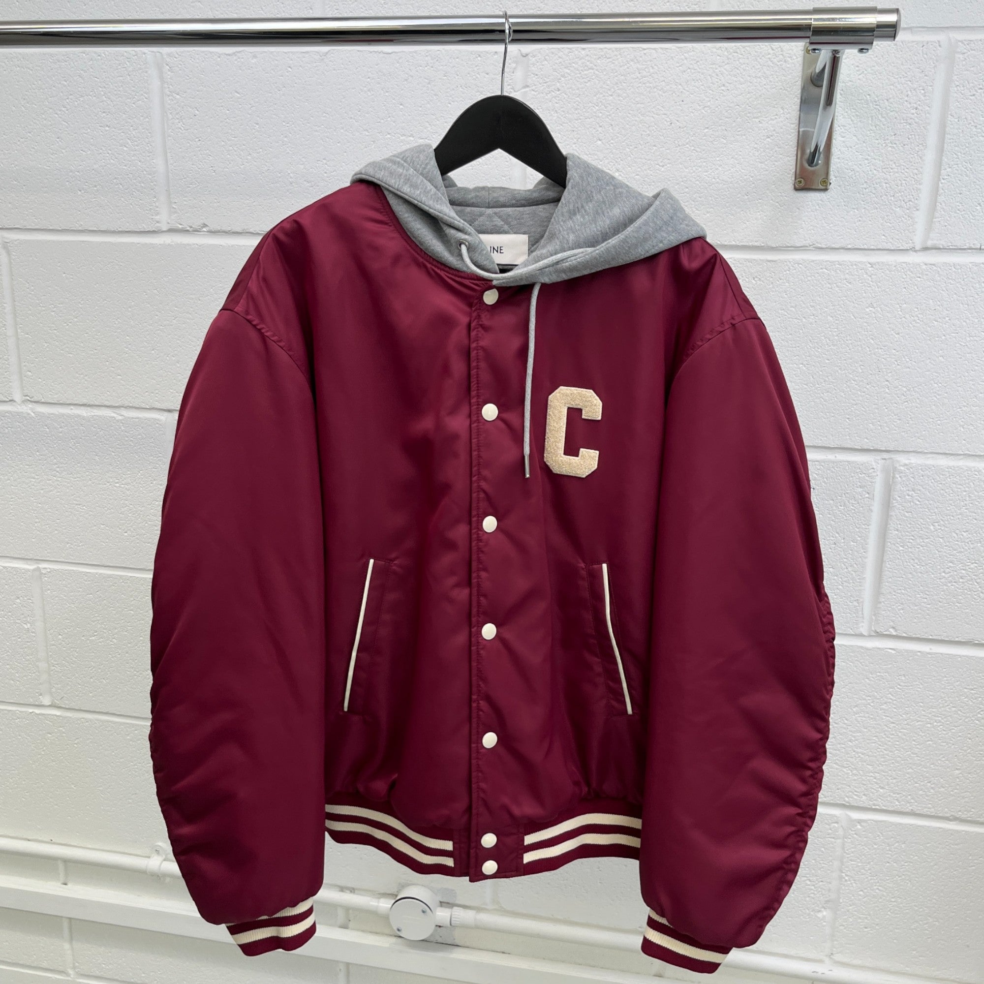Men's Varsity Jacket Burgundy Size IT 48 / M