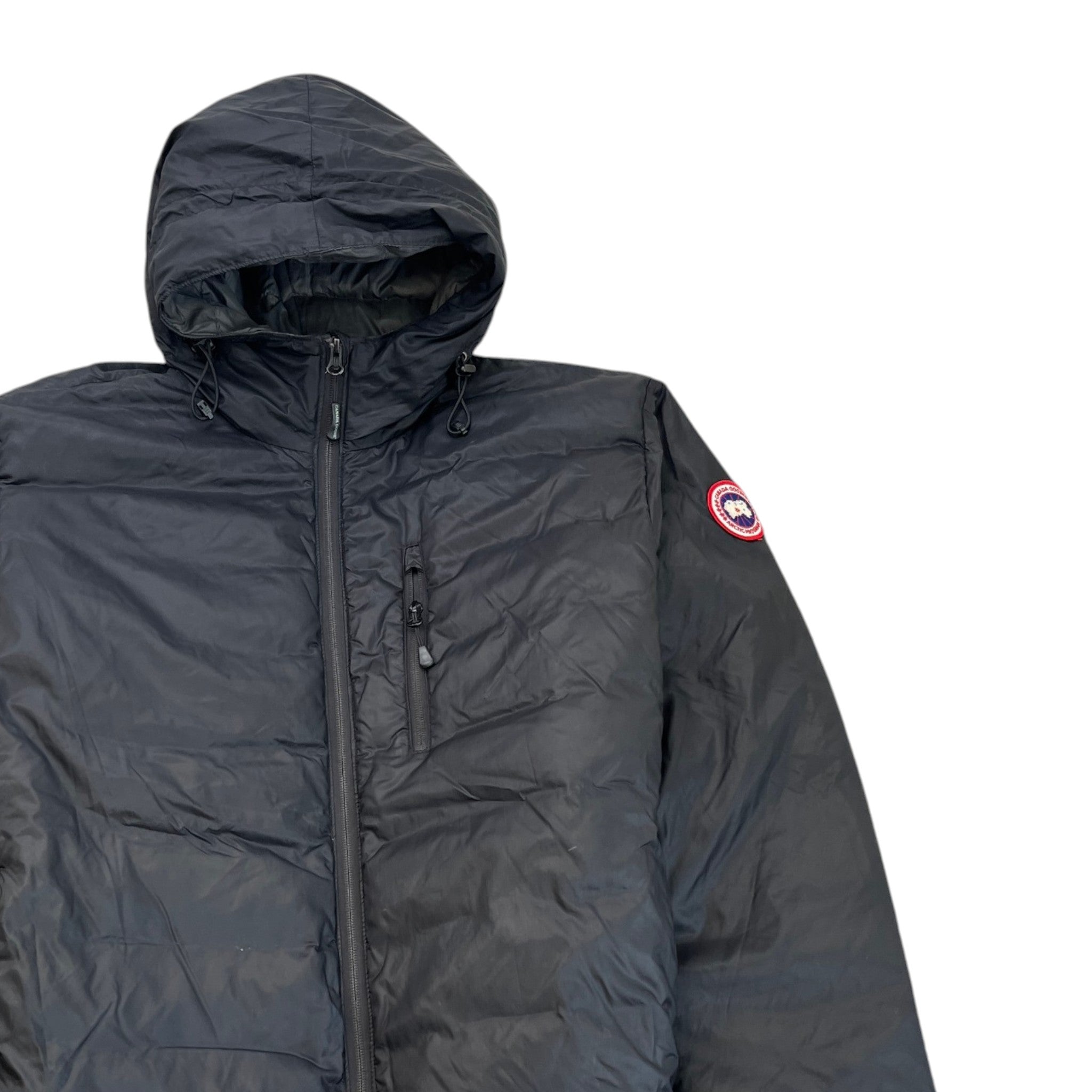 Men's Lodge Hoody Down Jacket Black Size L