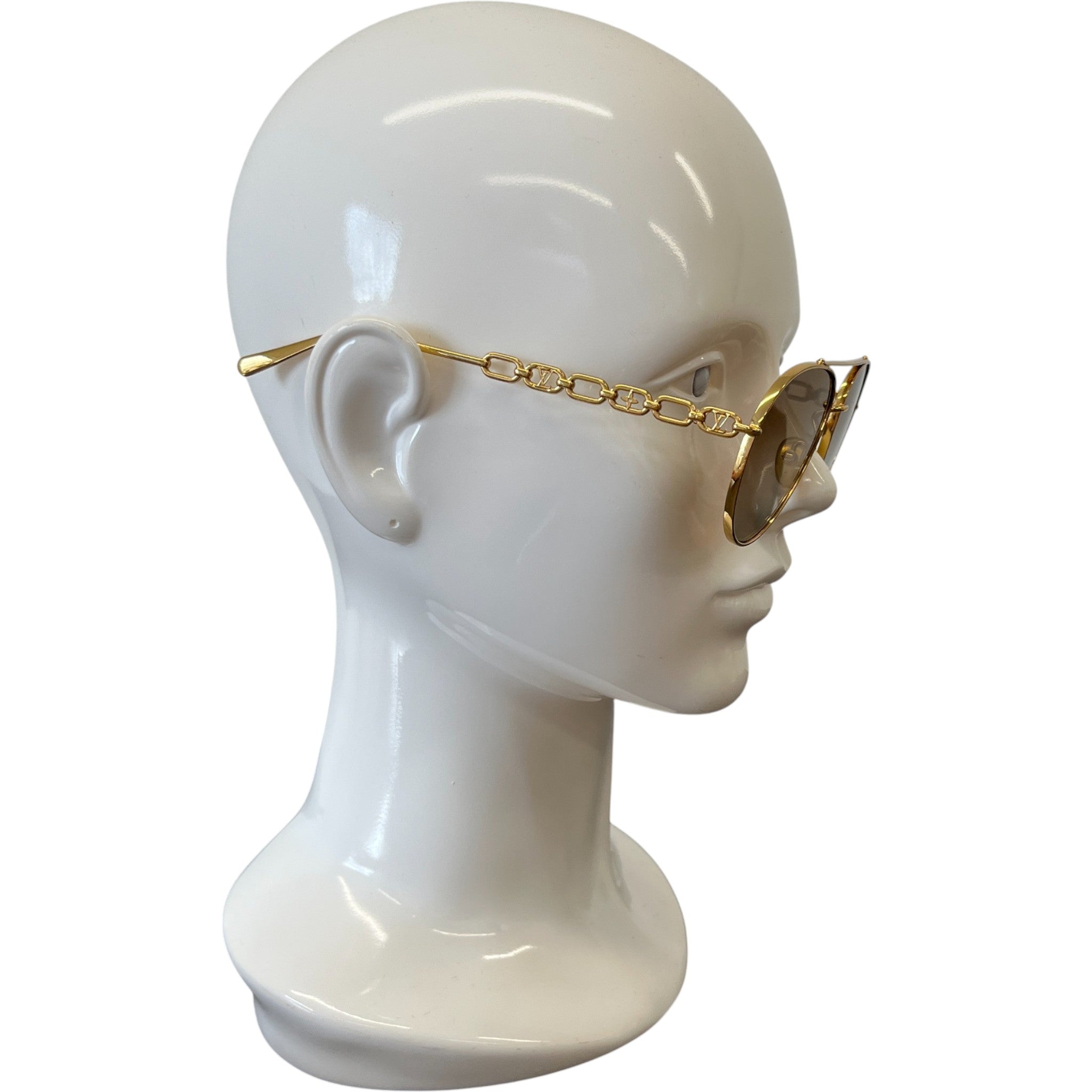 Women's Z1539W My Lv Chain Pilot Sunglasses Gold