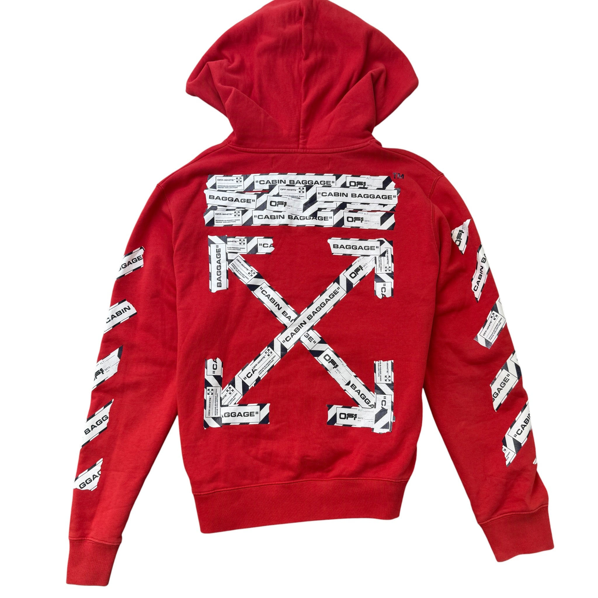 Men's Arrow Logo Hoodie Red Size XL