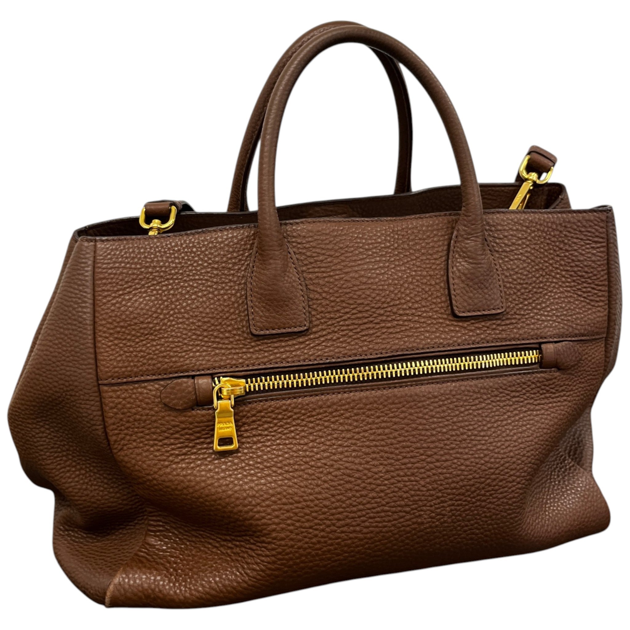 Women's Vitello Daino Handbag Brown