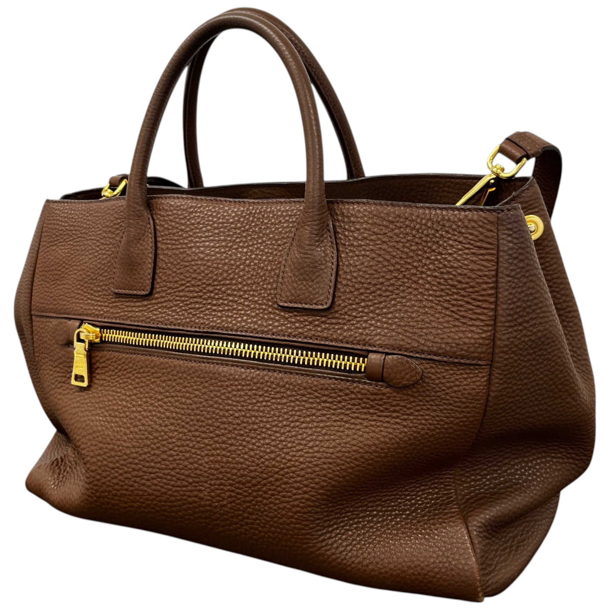 Women's Vitello Daino Handbag Brown