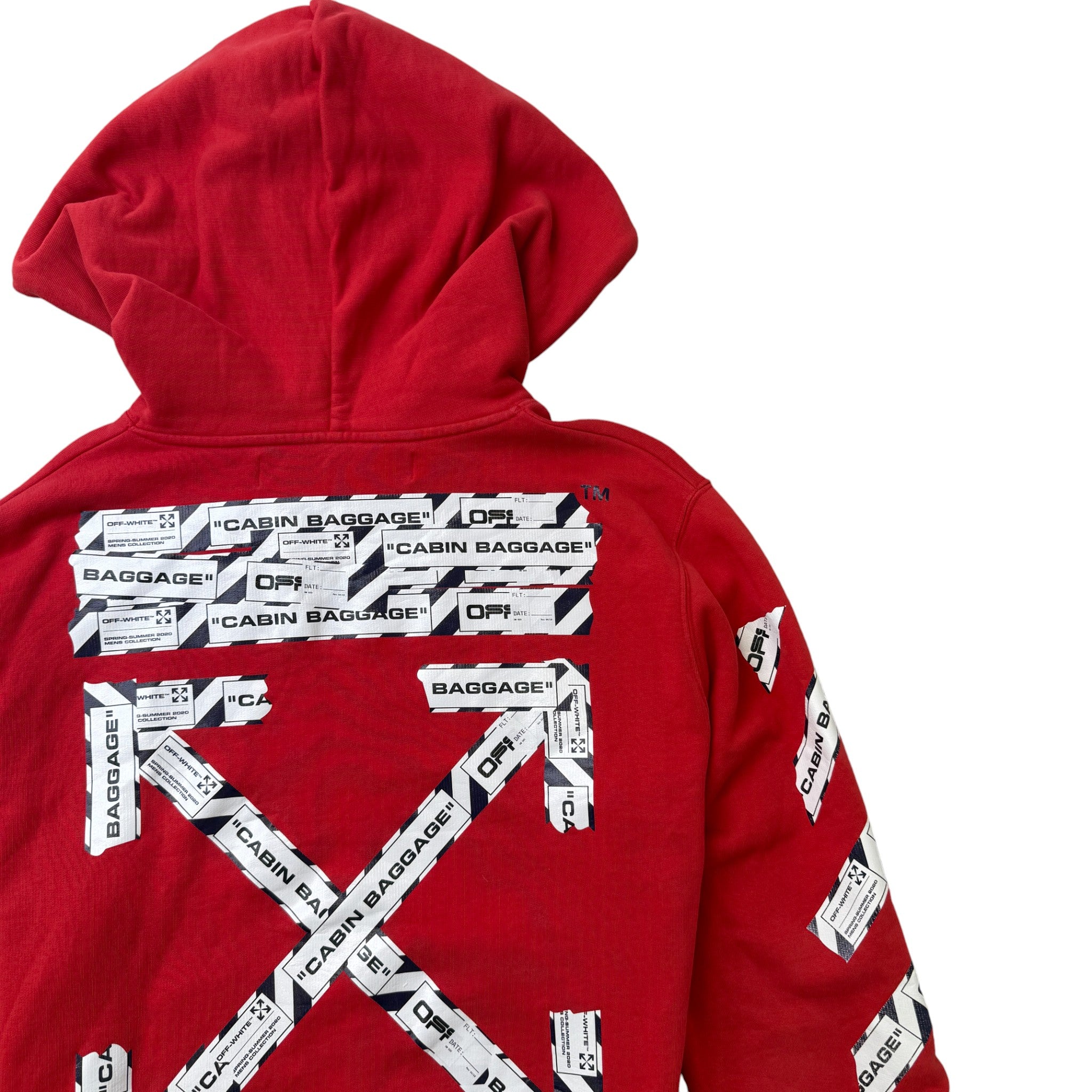 Men's Arrow Logo Hoodie Red Size XL