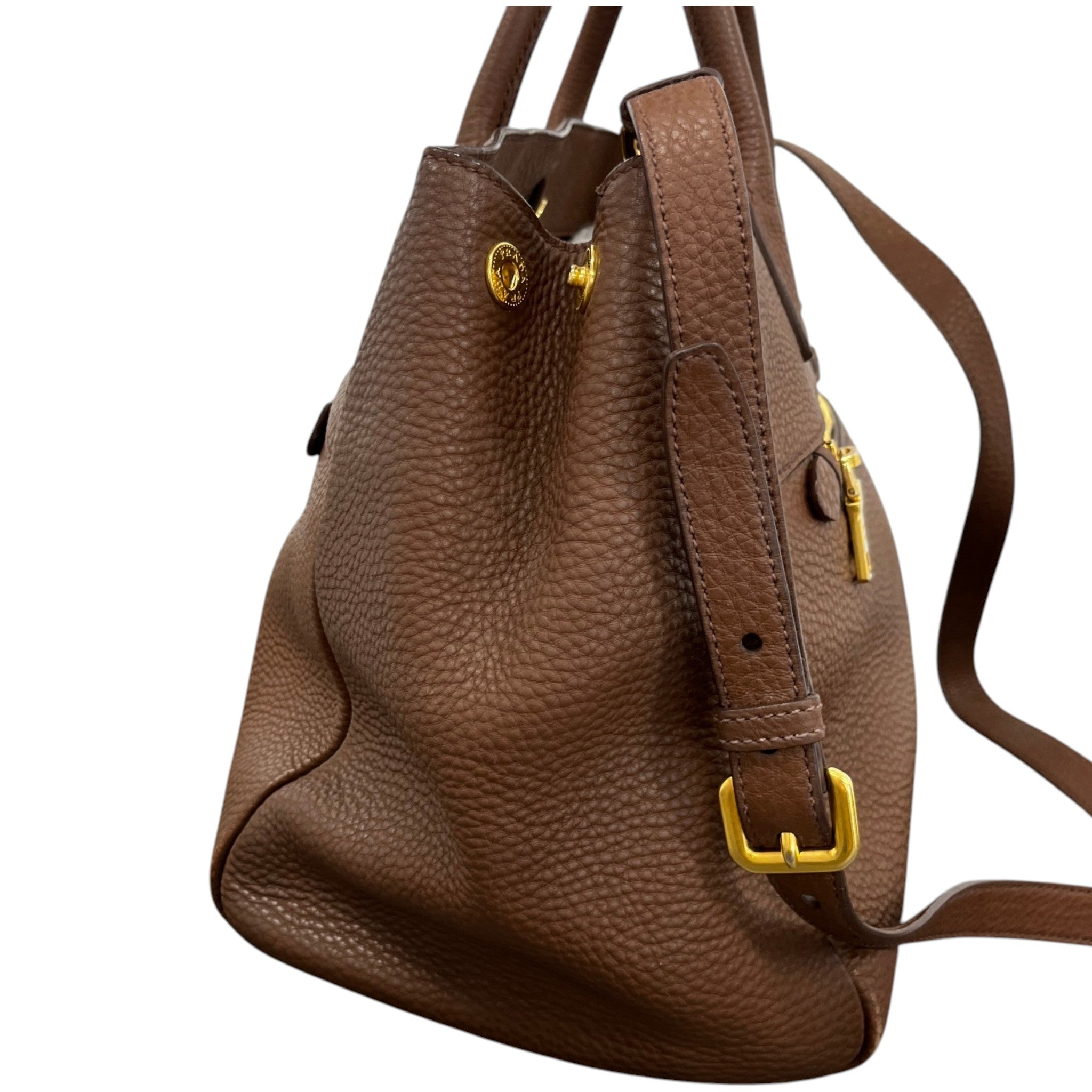 Women's Vitello Daino Handbag Brown