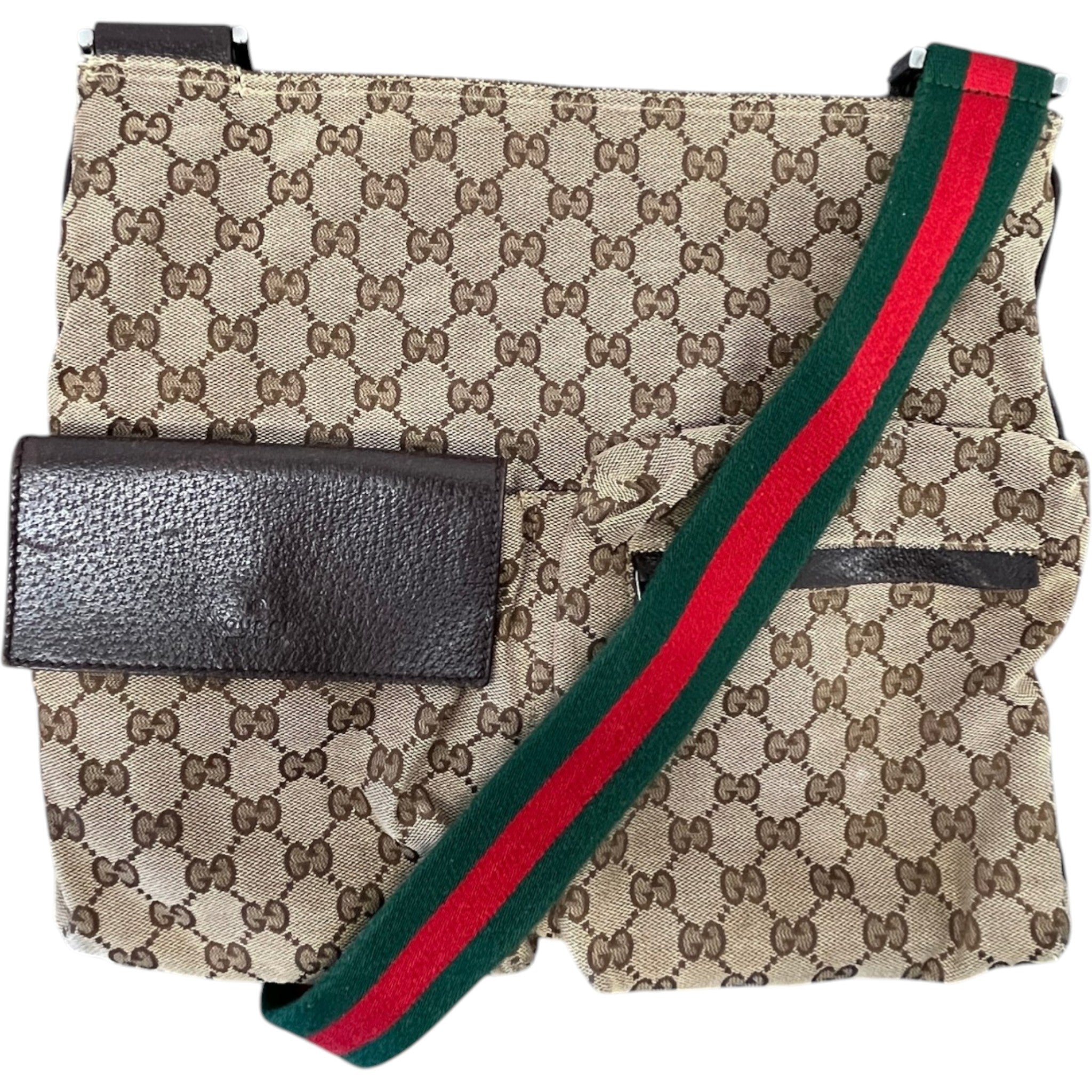 Men's Gg Supreme Messenger Bag Beige