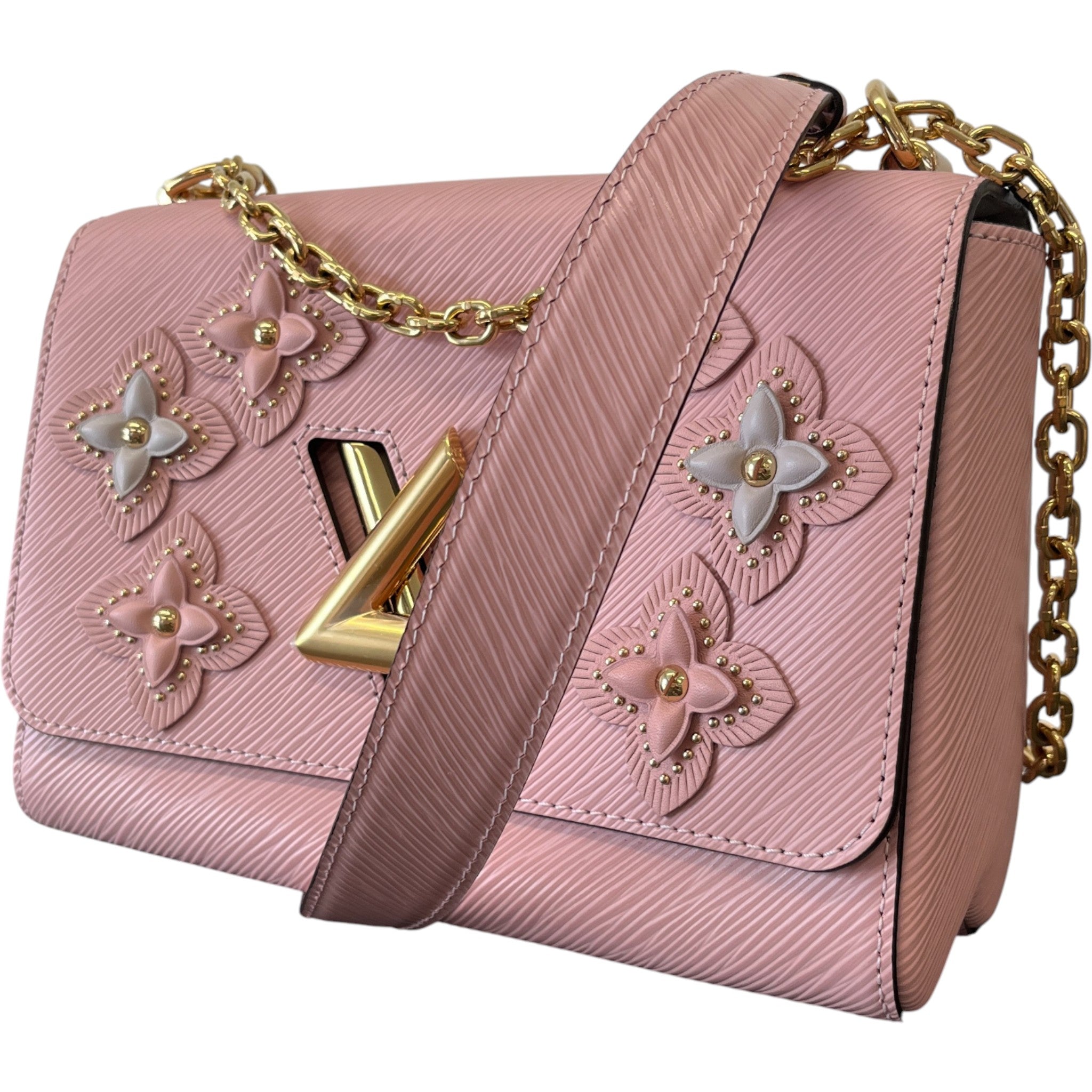 Women's Twist Mm Flower Tinsel Bag Pink