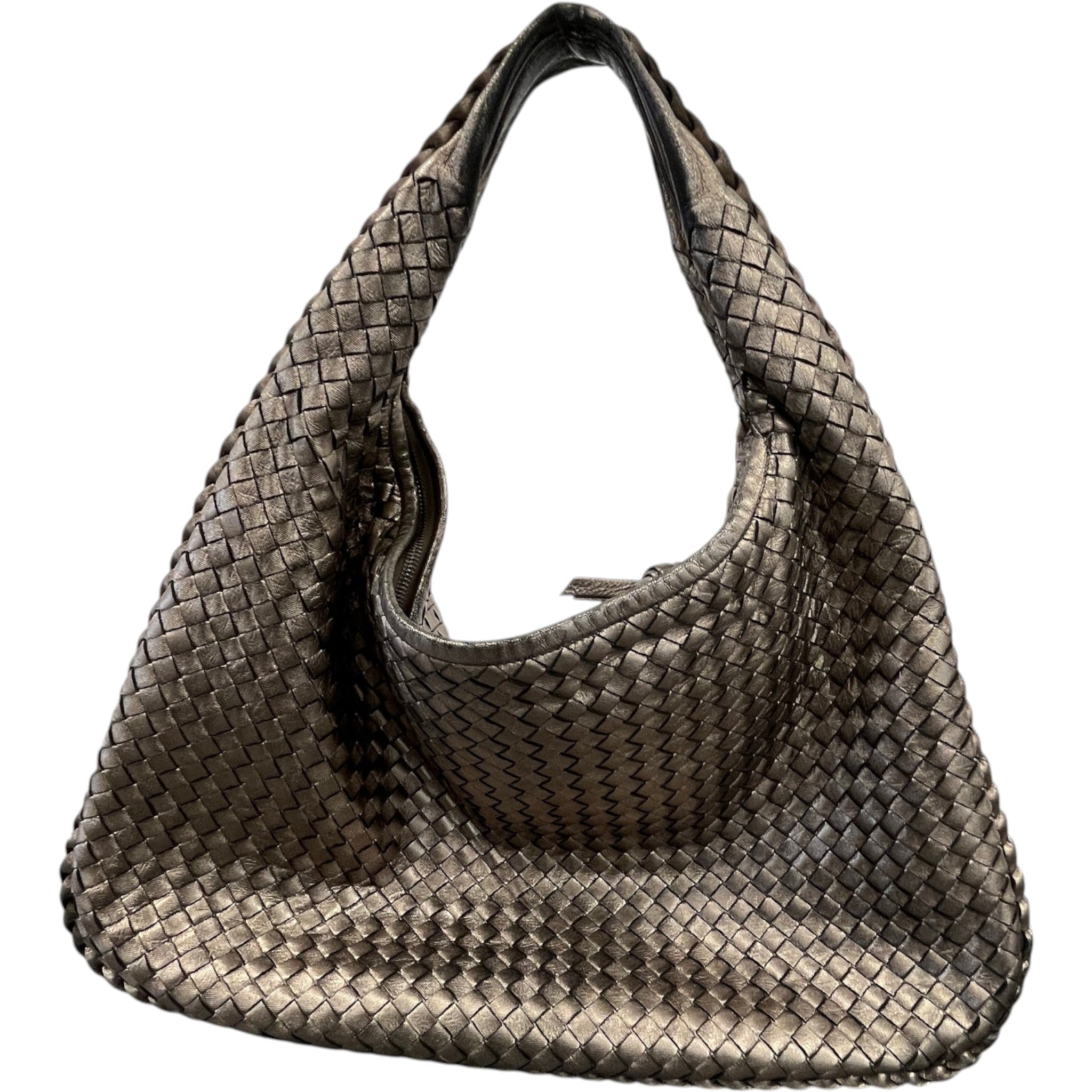 Women's Intrecciato Hobo Bag Gold
