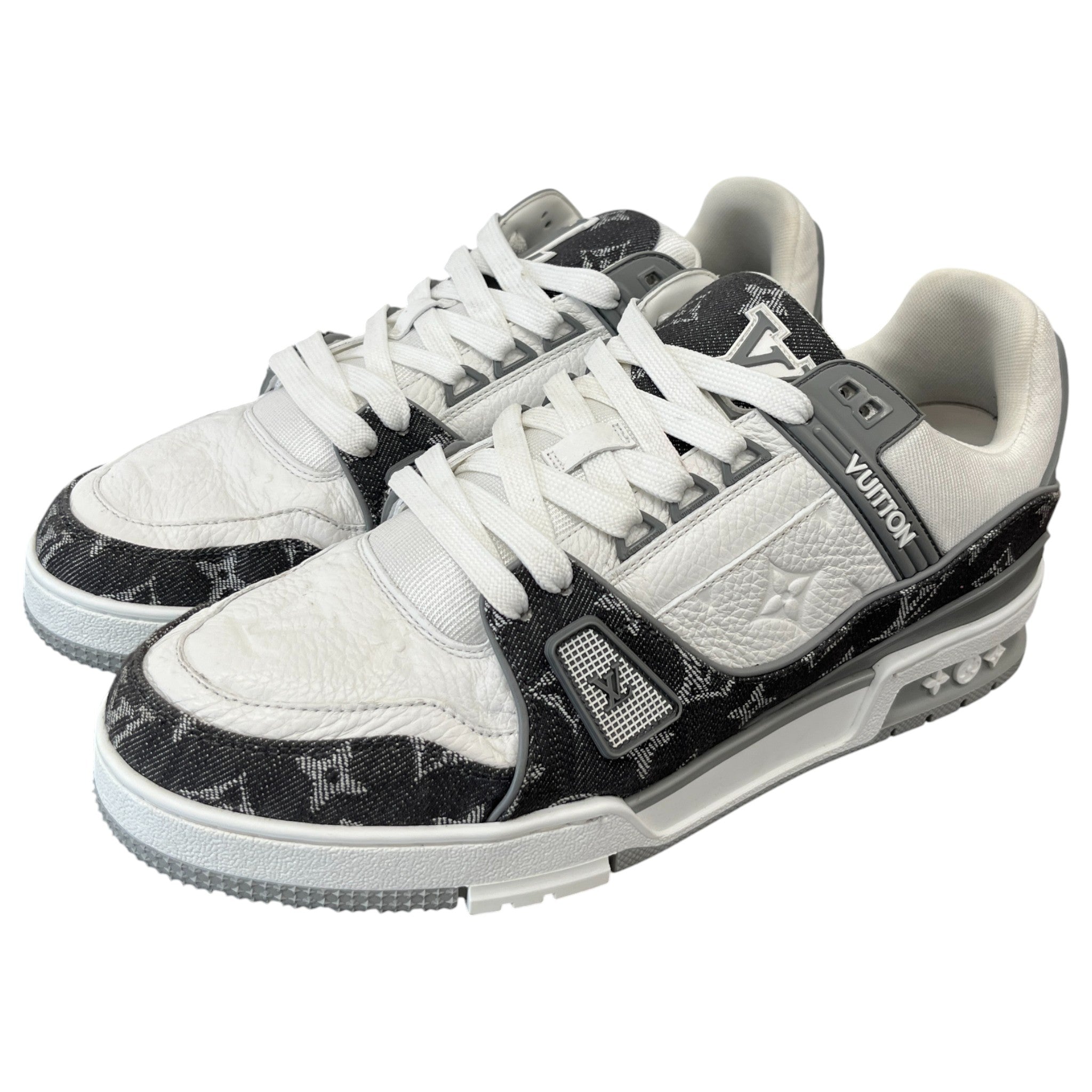 Men's Lv Denim Low Trainers Grey Size EU 42 / UK 8