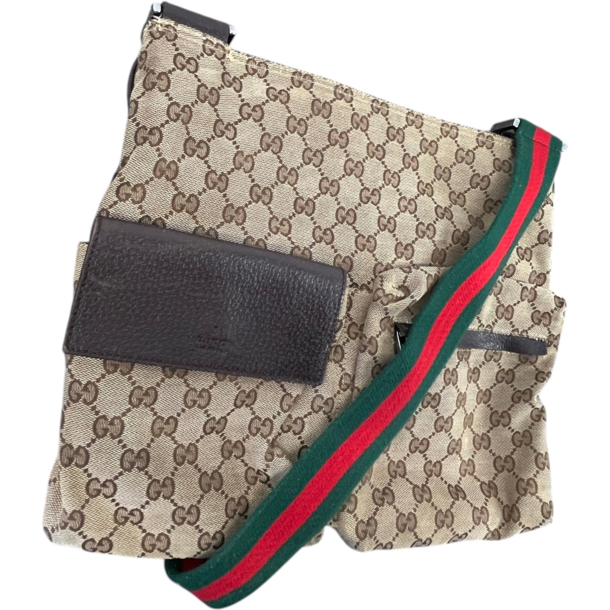 Men's Gg Supreme Messenger Bag Beige