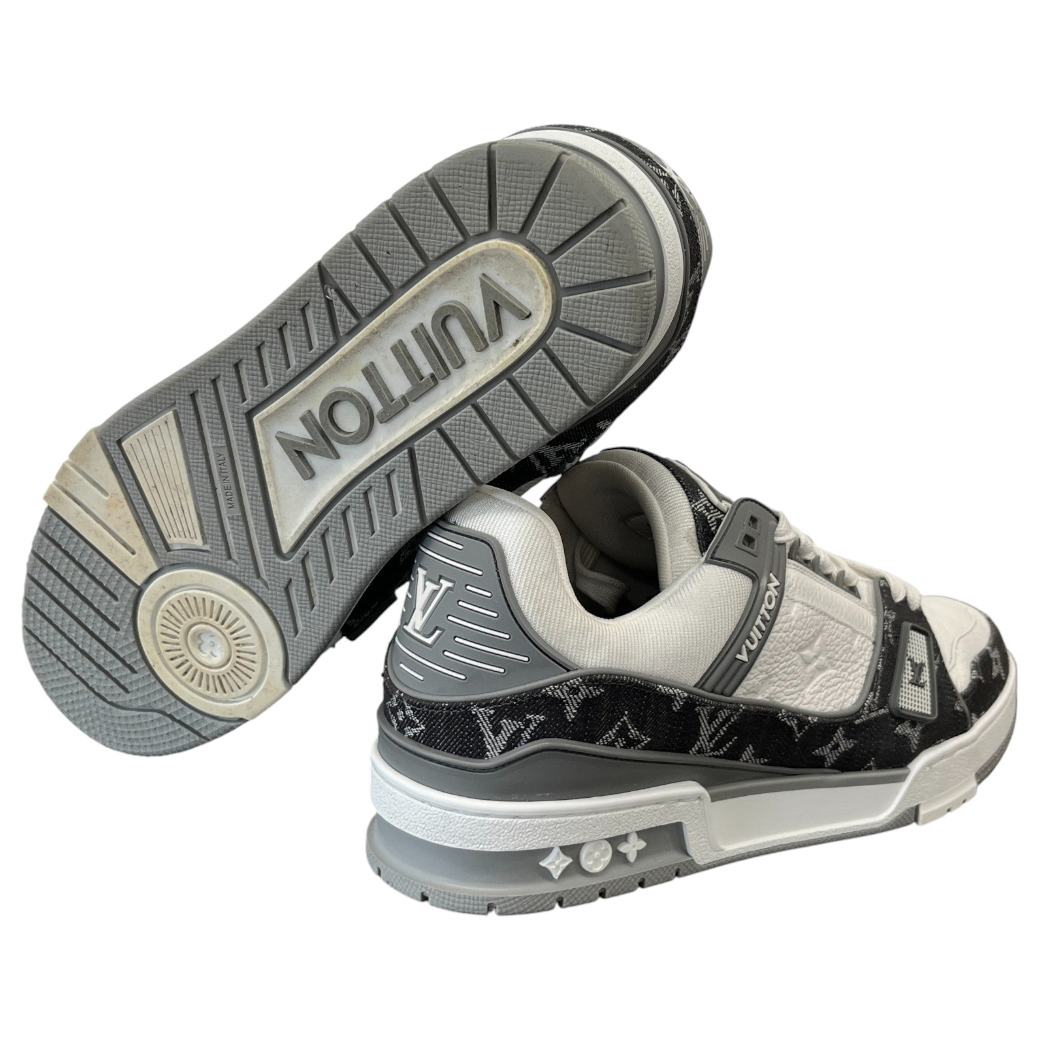 Men's Lv Denim Low Trainers Grey Size EU 42 / UK 8