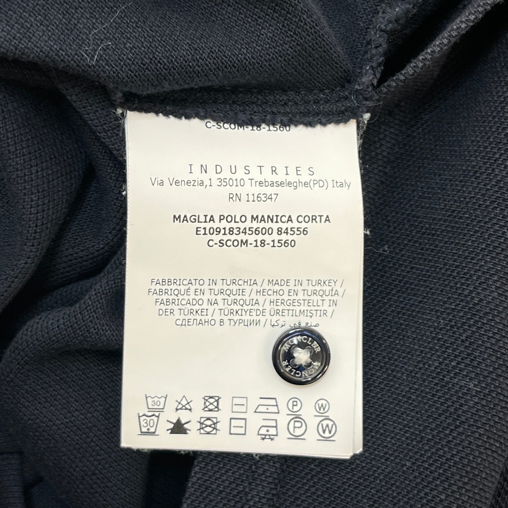 Men's Maglia Polo Shirt Navy Size XXL