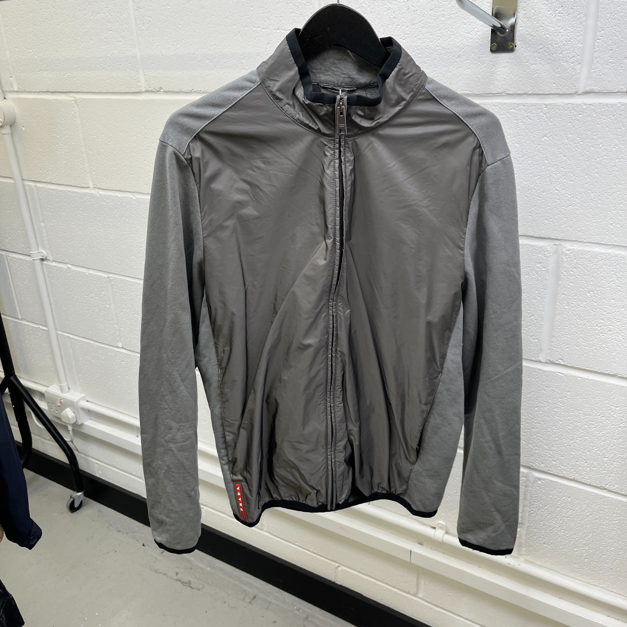 Men's Sport Logo Jacket Grey Size L