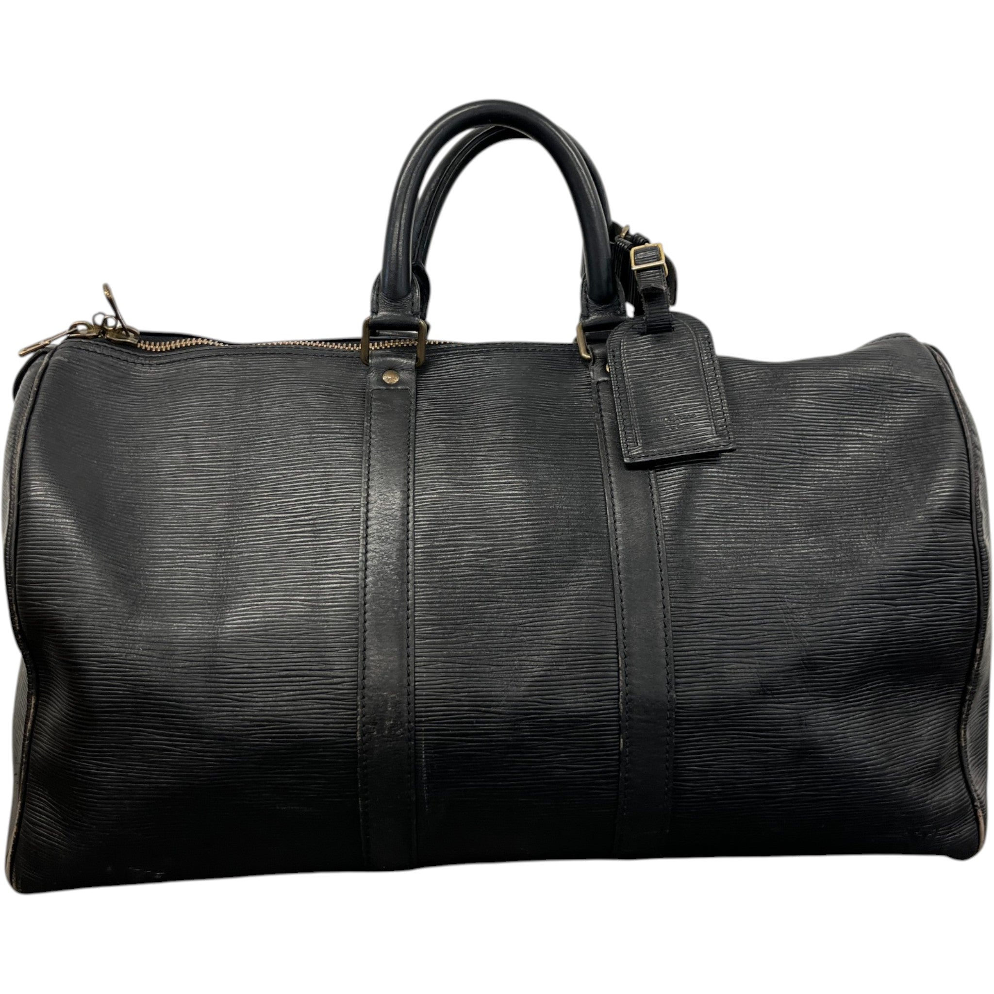 Men's Epi Leather Keepall Bag Black