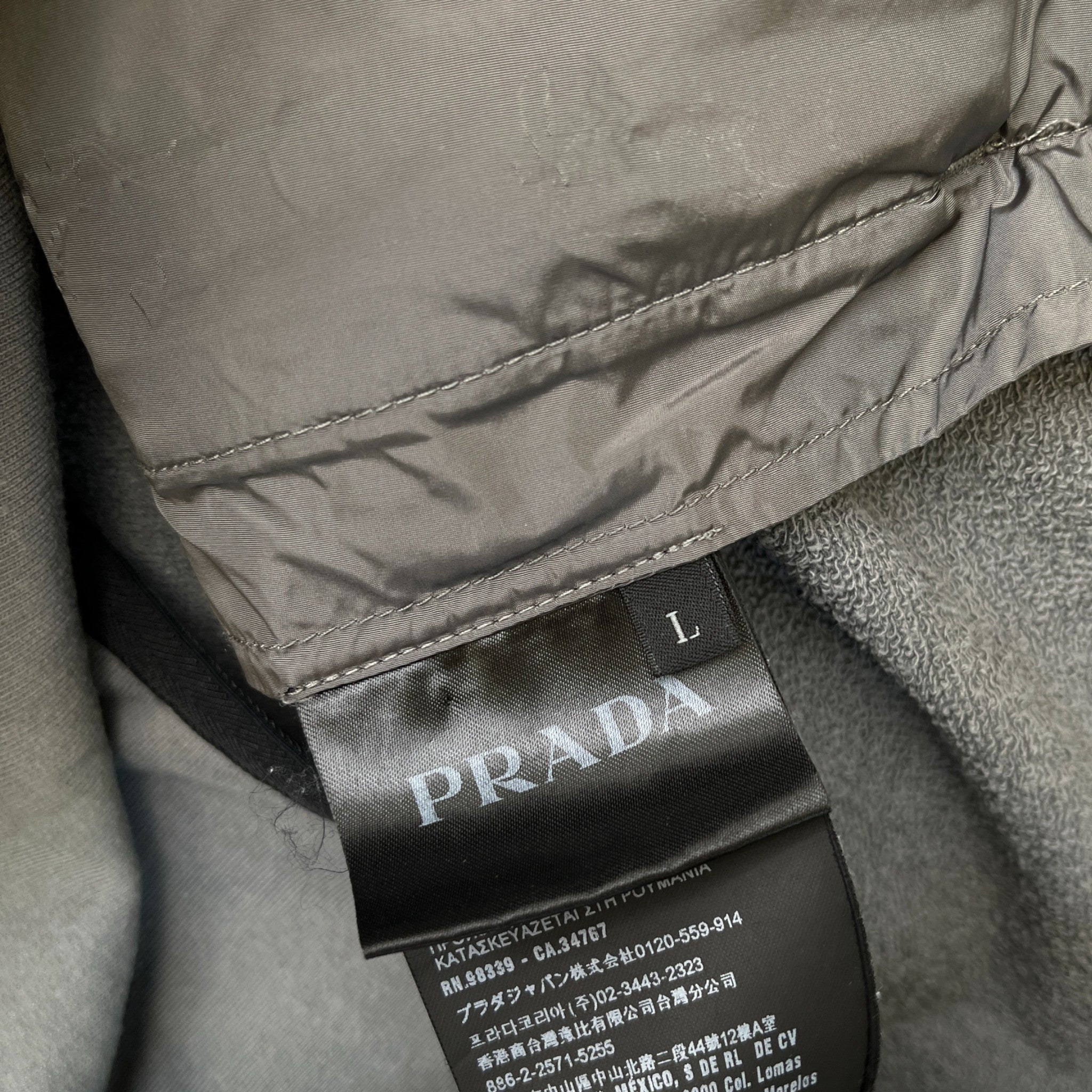 Men's Sport Logo Jacket Grey Size L