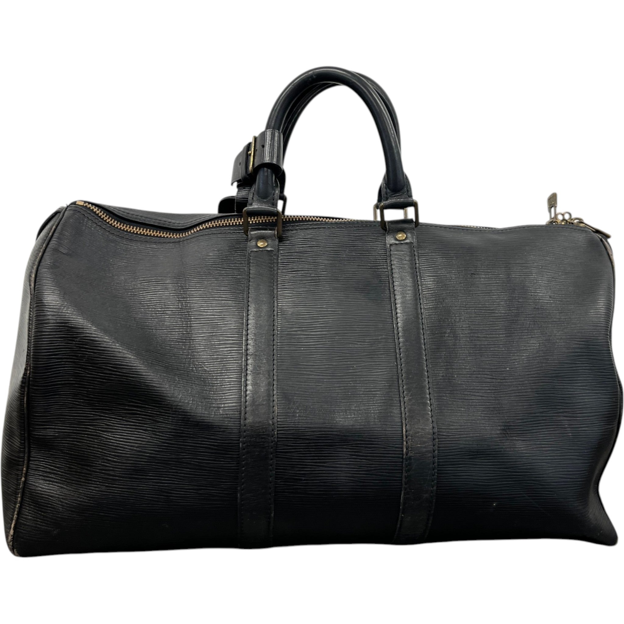 Men's Epi Leather Keepall Bag Black