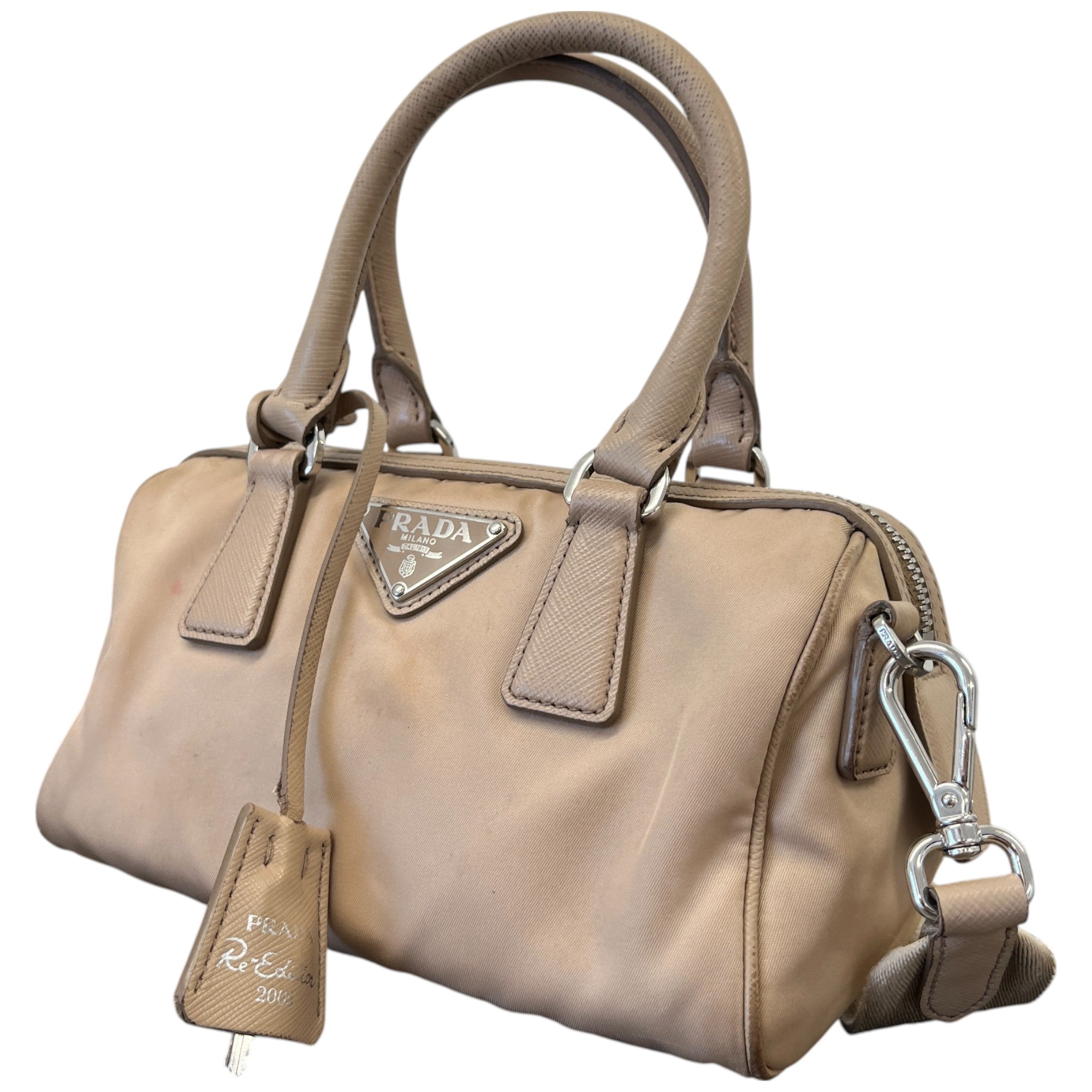 Women's Re-Edition 2005 Re-Nylon 2Way Bag Beige
