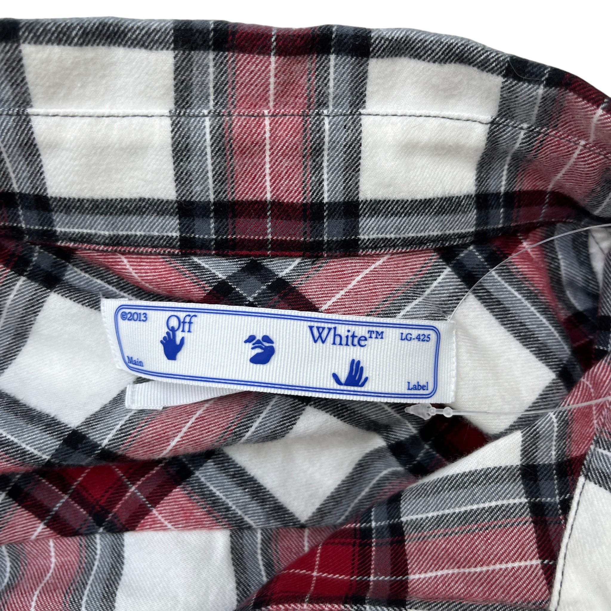 Men's Check Arrow Flannel Long Sleeve Shirt Red Size M