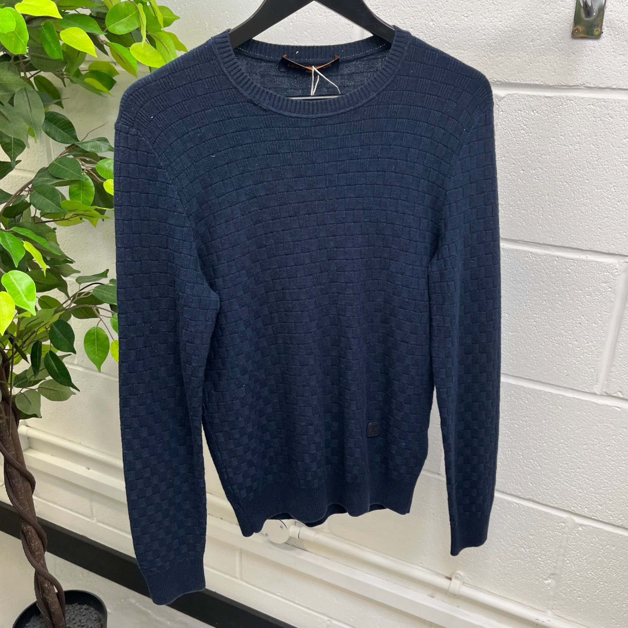 Men's Damier Signature Jumper Navy Size S