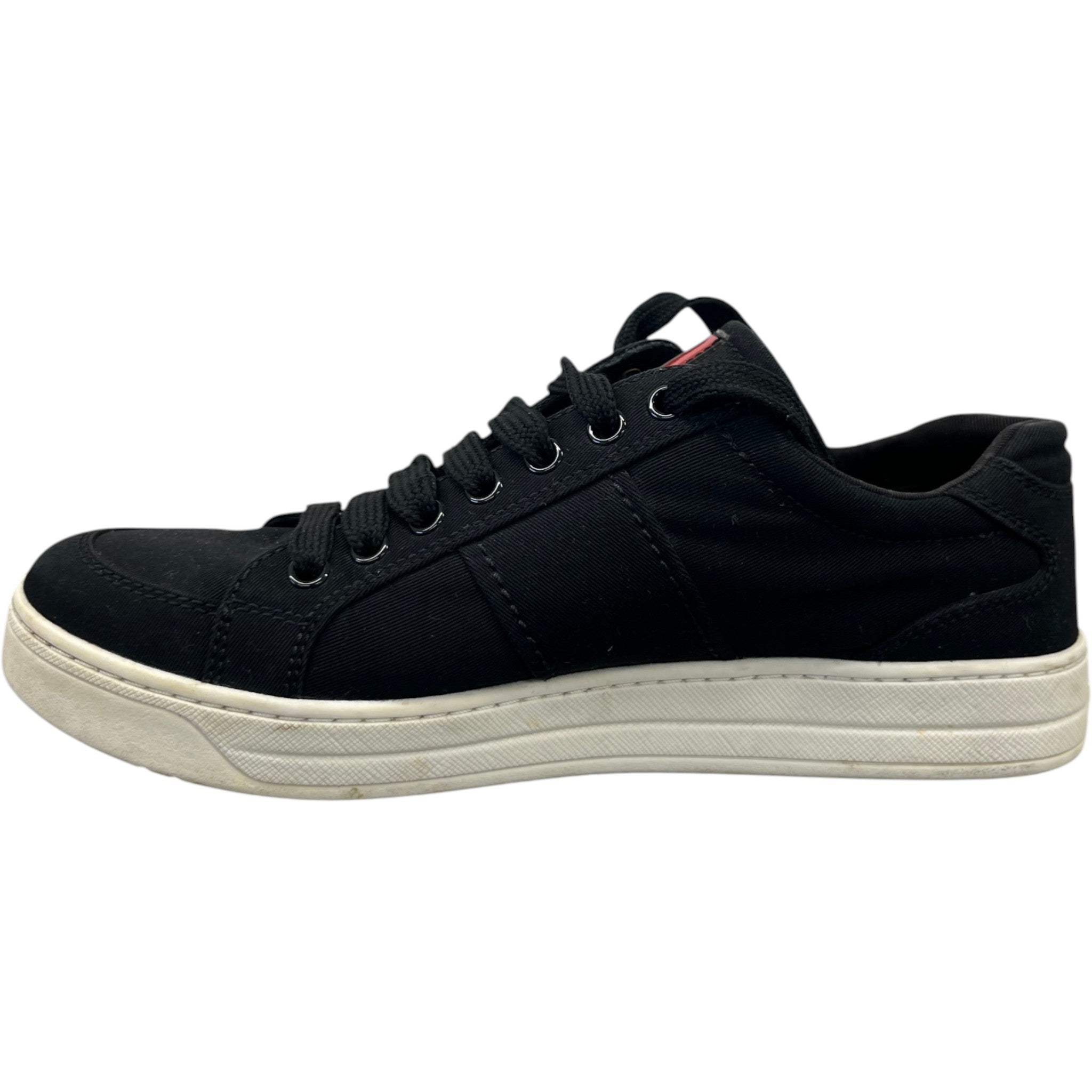 Women's Plaque Logo Low Trainers Black Size EU 37 / UK 4