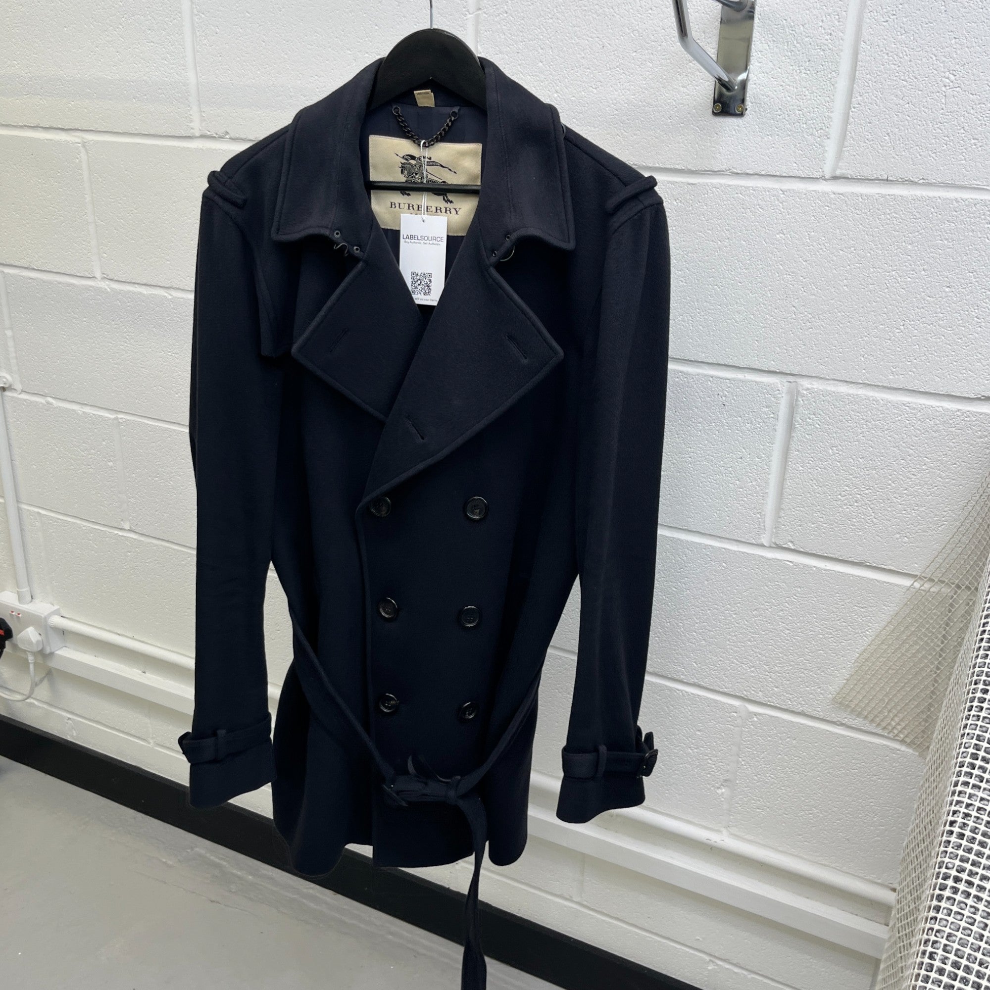 Men's Double Breasted Jacket Black Size IT 52 / XL