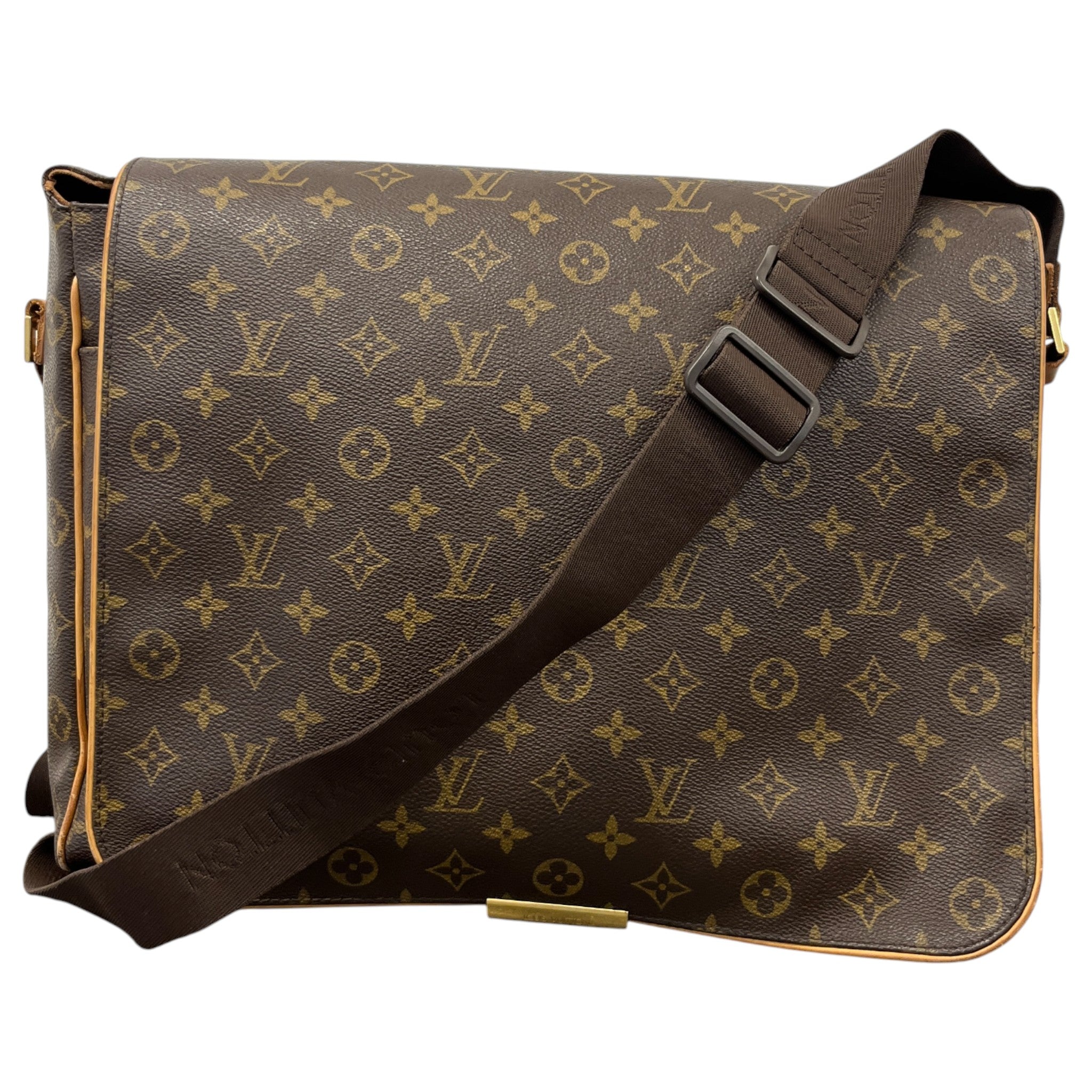 Men's Abbesses Monogram Messenger Bag Brown