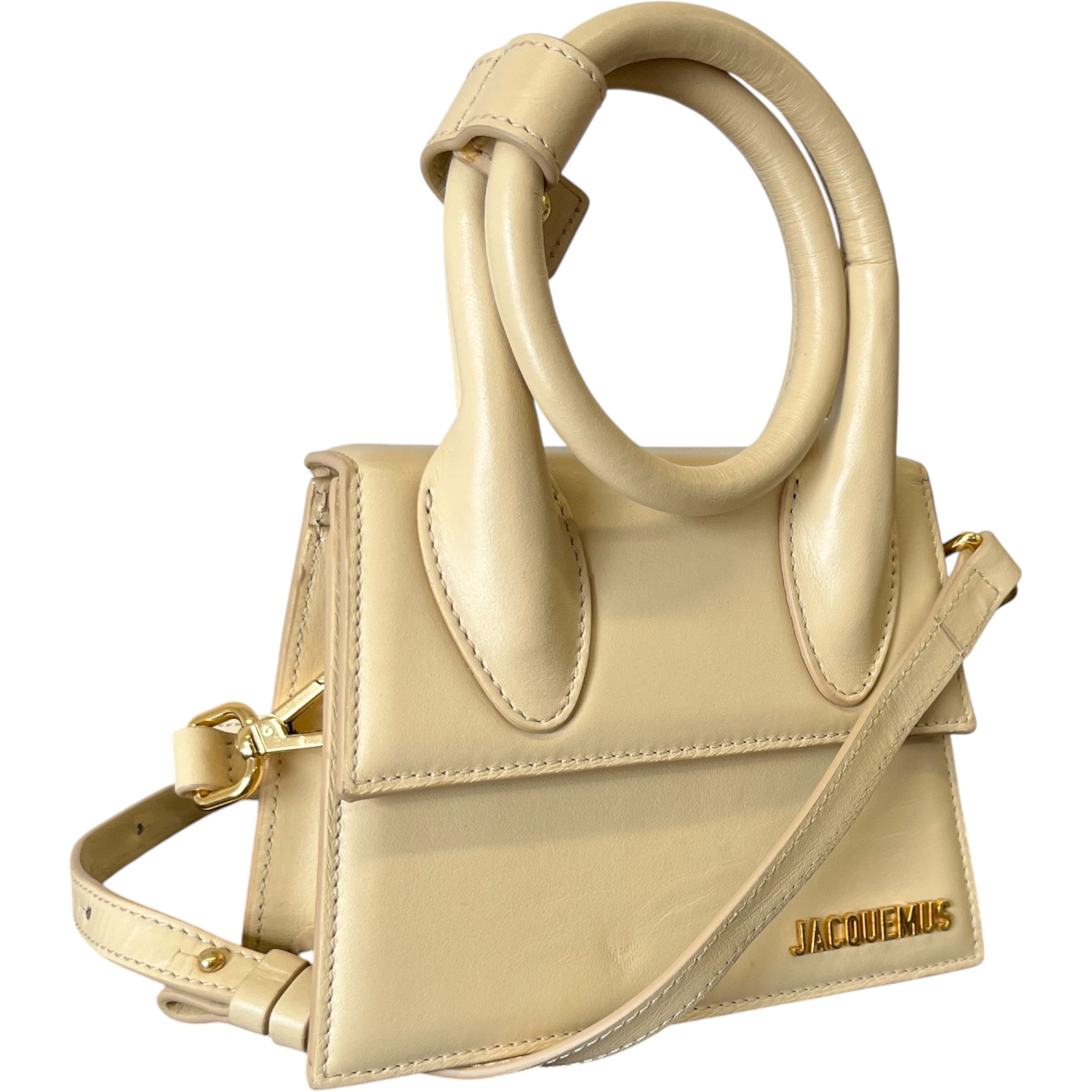 Women's Le Chiquito Noeud Medium Handbag Cream