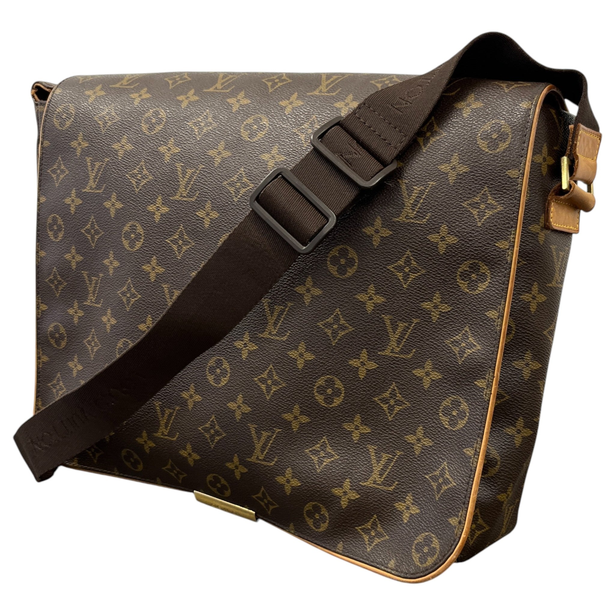 Men's Abbesses Monogram Messenger Bag Brown