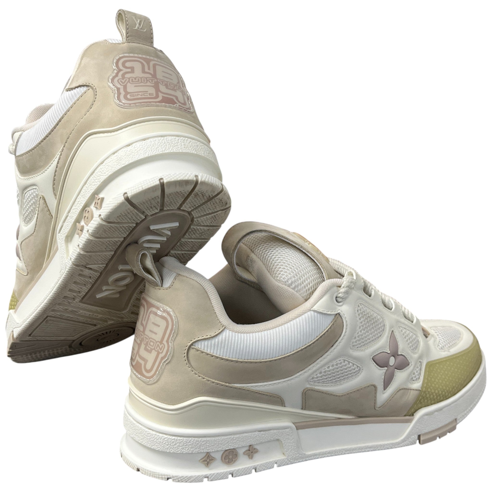 Men's Lv Skate Low Trainers Beige Size EU 45 / UK 11